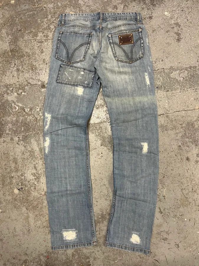 Dolce & Gabbana 2000s Dolce & Gabbana Patches Blue Denim Jeans Size US 31 - 7 Thumbnail