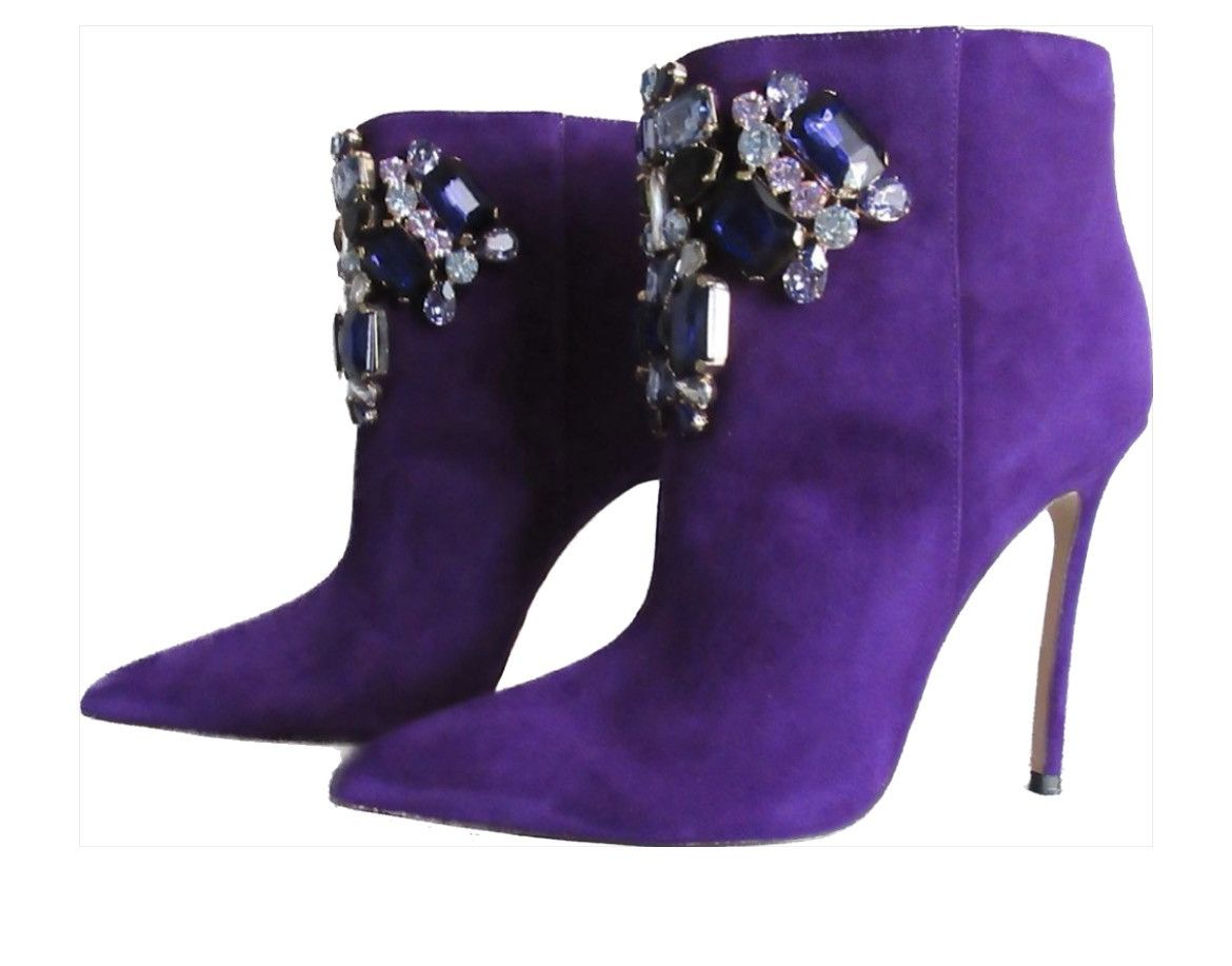 Dsquared2 Dsquared2 purple suede and crystal Size US 6 / IT 36 - 3 Thumbnail