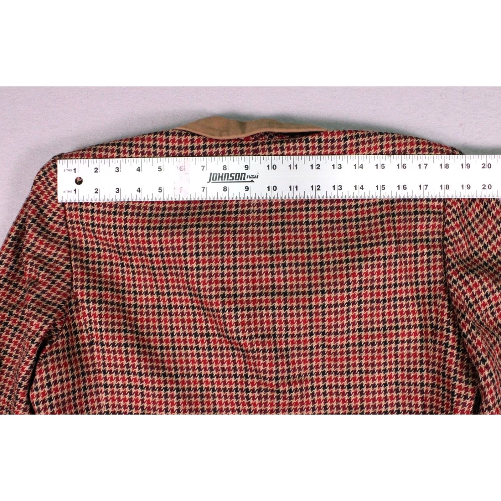Pendleton VINTAGE Pendleton Jacket Womens 18 Blazer Tweed Houndstooth Plaid 80s Made USA Red Size XXL / US 16-18 / IT 52-54 - 6 Thumbnail