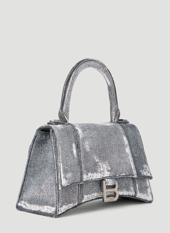 Balenciaga o1mt1gz1124 Size: OS / Hourglass Small Handbag Denim Print Size ONE SIZE - 2 Thumbnail