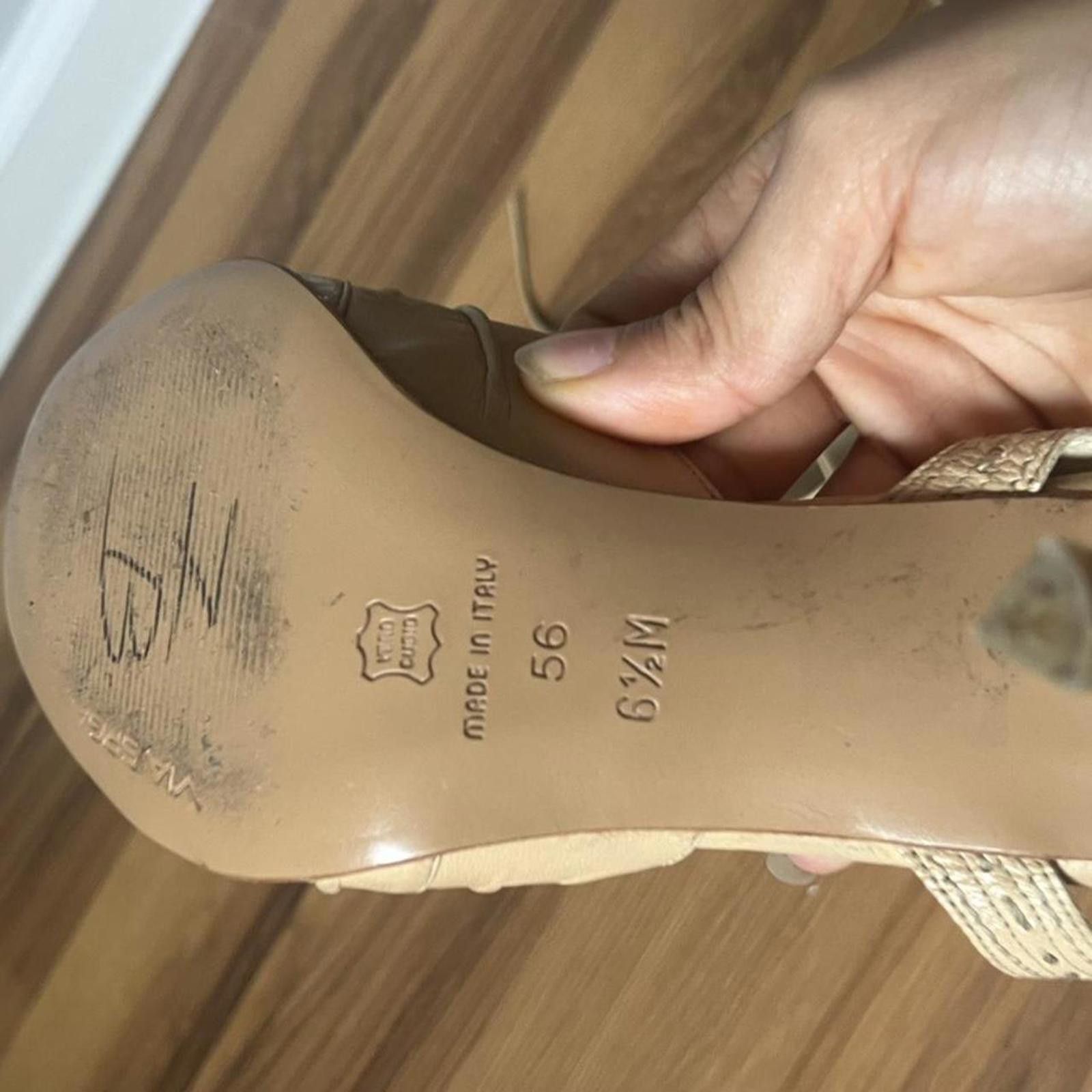 Other Cream lace up heels with a 3.5" heel #heels #laceup Size US 6.5 / IT 36.5 - 5 Thumbnail