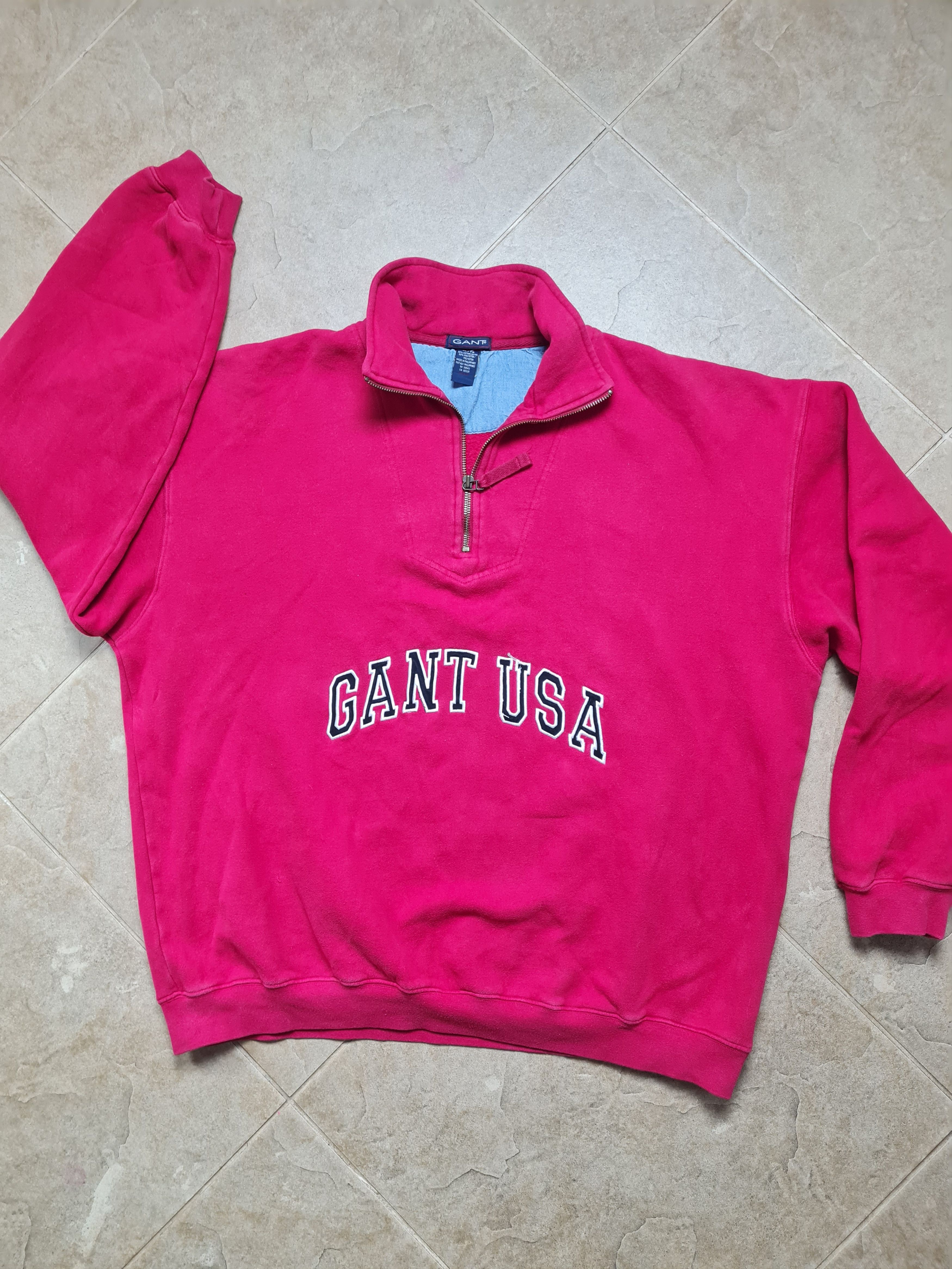 Gant Gant USA Embroidered Big Spellout Gant Streetwear Half Zip Size US XL / EU 56 / 4 - 2 Thumbnail