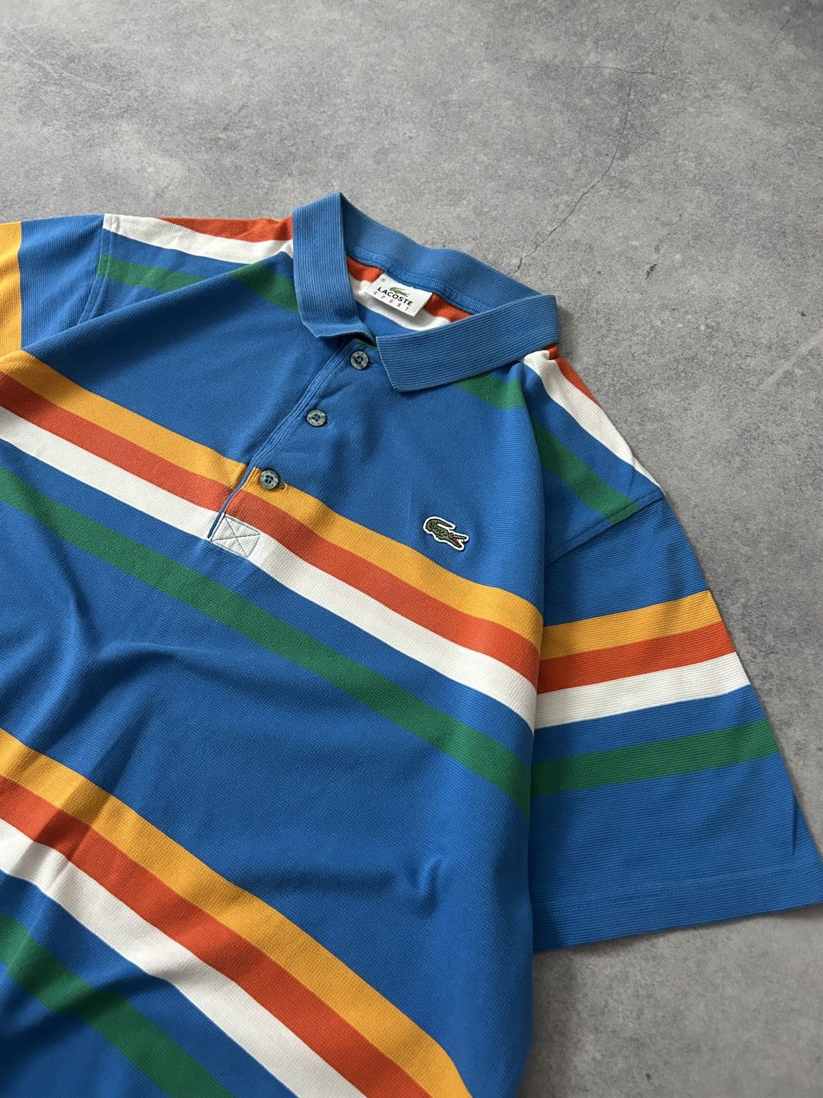 Other Vintage Lacoste Sports Striped polos shirt mens Size US L / EU 52-54 / 3 - 2 Thumbnail