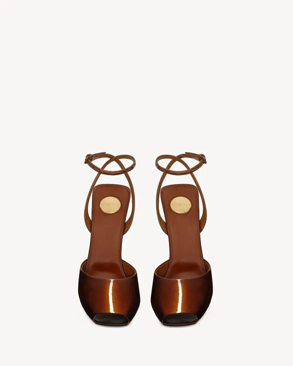 Saint Laurent Paris oc11z1225 806039 La Scandales Wedges in Patent Leather Size US 7.5 / IT 37.5 - 2 Thumbnail