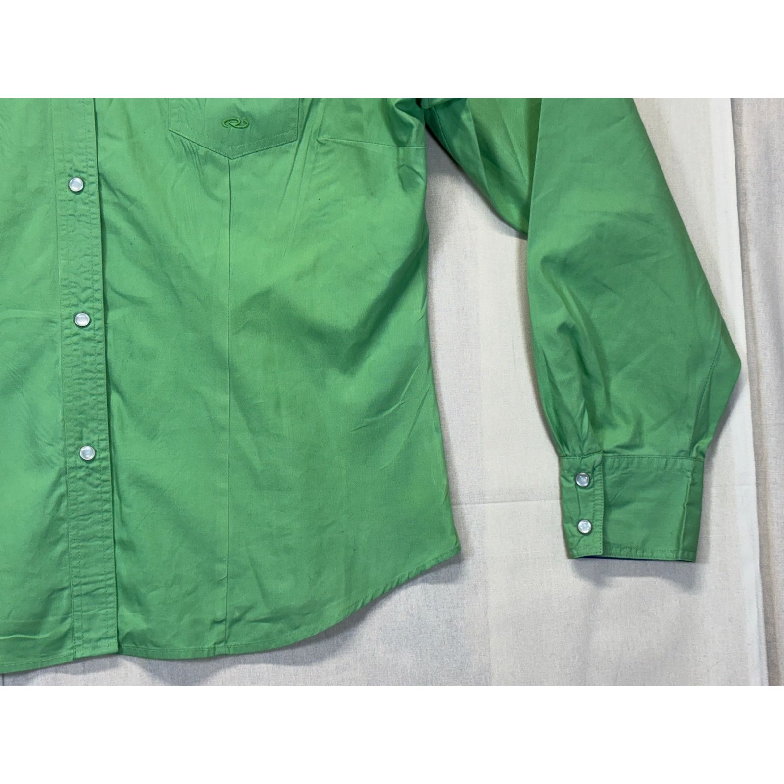 Roper Roper Green Women’s L Western Pearl Snap Shirt Long Sleeve Size L / US 10 / IT 46 - 10 Thumbnail