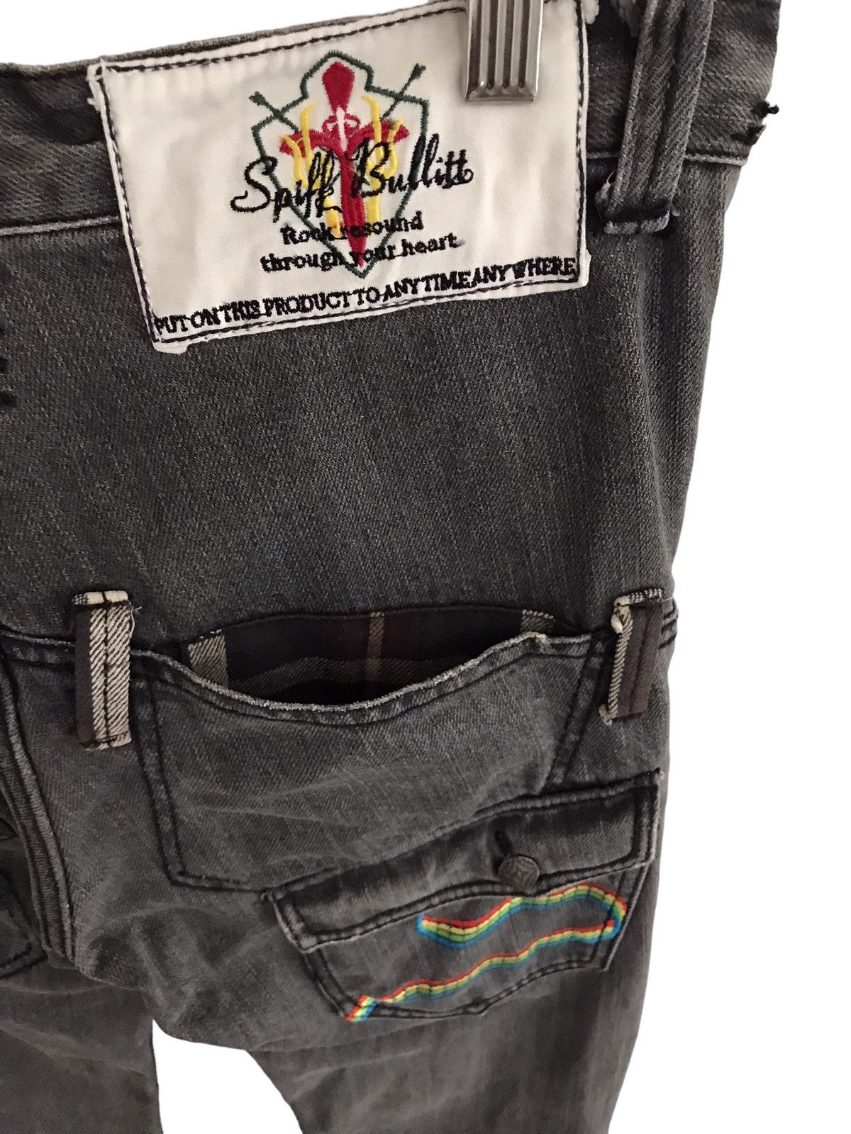 Japanese Brand Spiff Bullitt Rock Resound Through Your Heart Denim Jeans Size US 32 / EU 48 - 18 Thumbnail