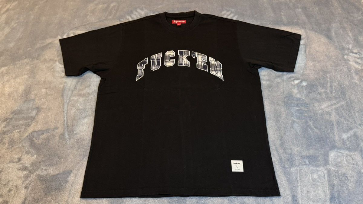 Supreme Supreme Large Fuck Em Plaid S/S Top Black Size US L / EU 52-54 / 3 - 1 Thumbnail