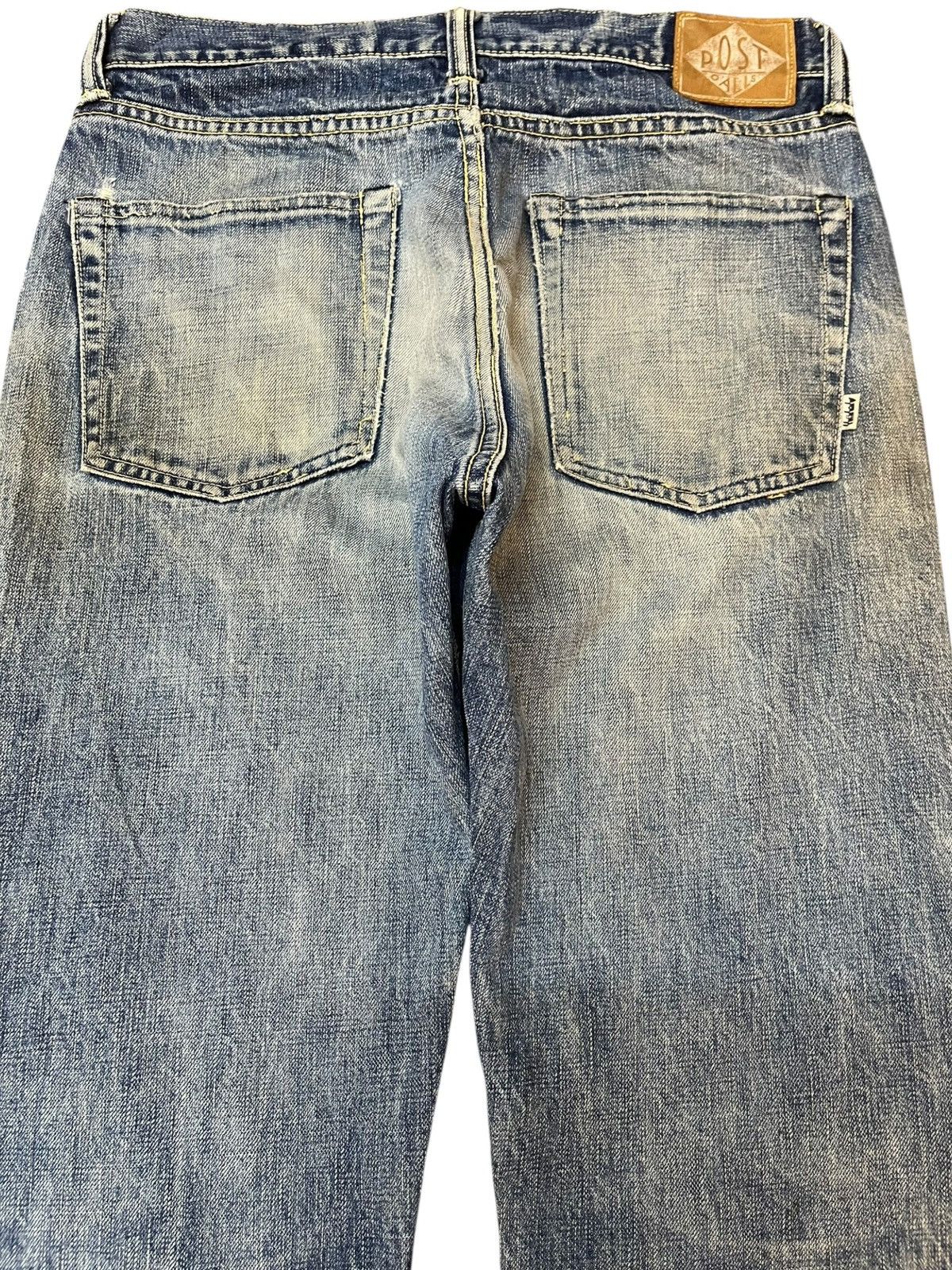 Post Overalls Vintage Post O’Alls Selvedge Faded Distressed Denim Size US 31 - 7 Thumbnail
