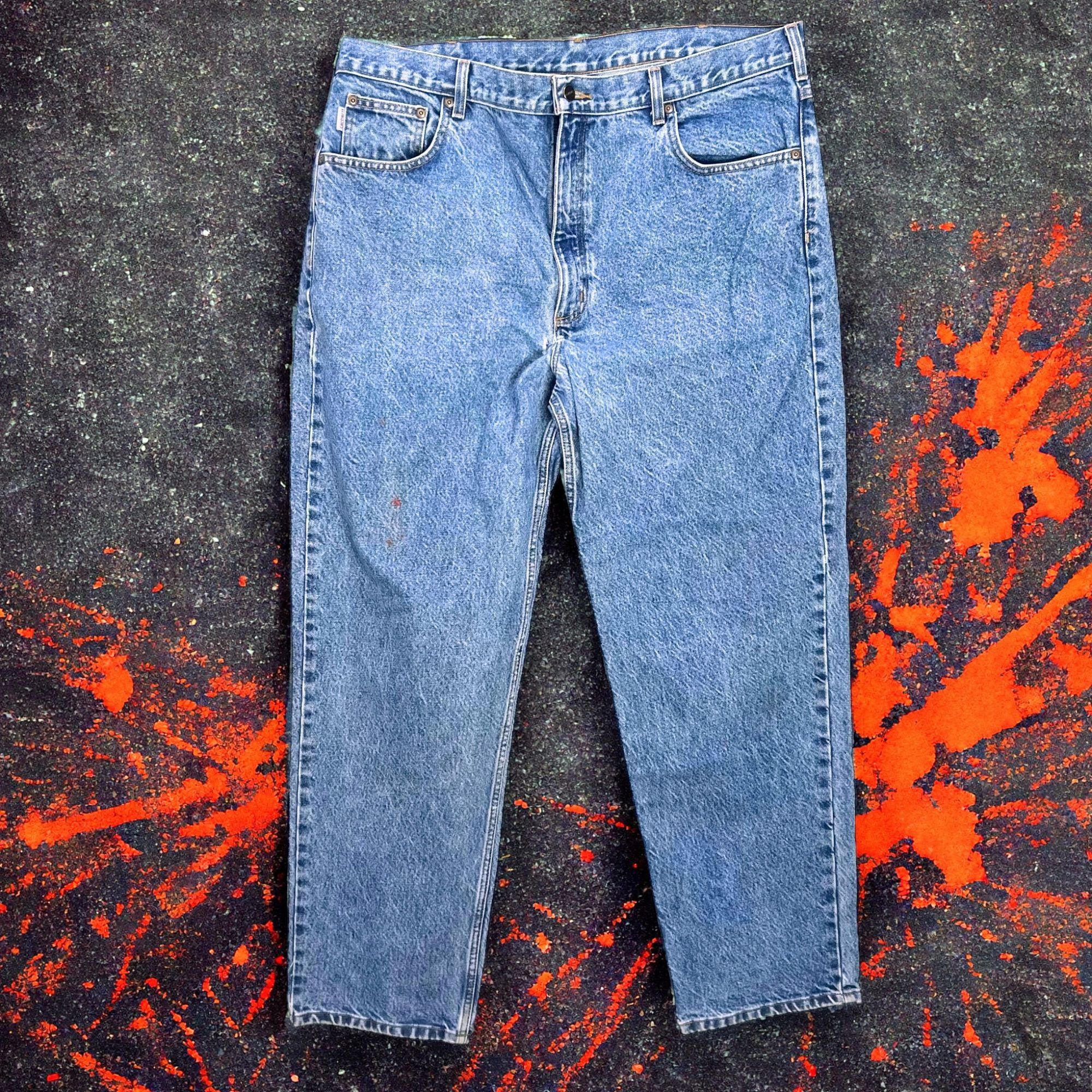 Carhartt Carhartt Men’s Relaxed Fit Jeans BD0017-M Blue 42 x 32 Blue Size US 42 / EU 58 - 1 Thumbnail