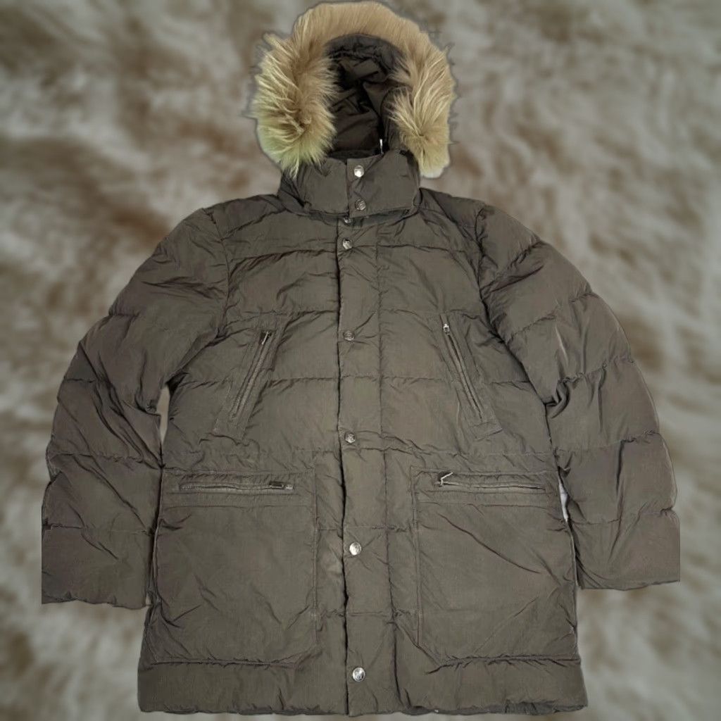 Canali Canali Men Parka Jacket Sz 54 US 44 Brown Faux Fur Hood Rain & Wind Tech Zip Front Size US S / EU 44-46 / 1 - 1 Thumbnail