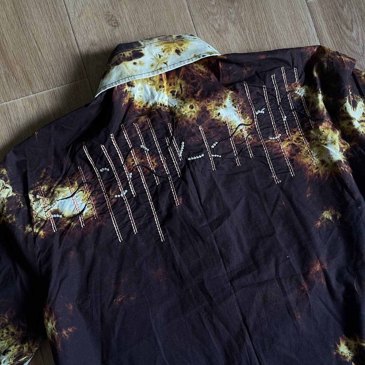 20471120 × Japanese Brand Vintage Shirt Fire Flash Size US L / EU 52-54 / 3 - 13 Thumbnail
