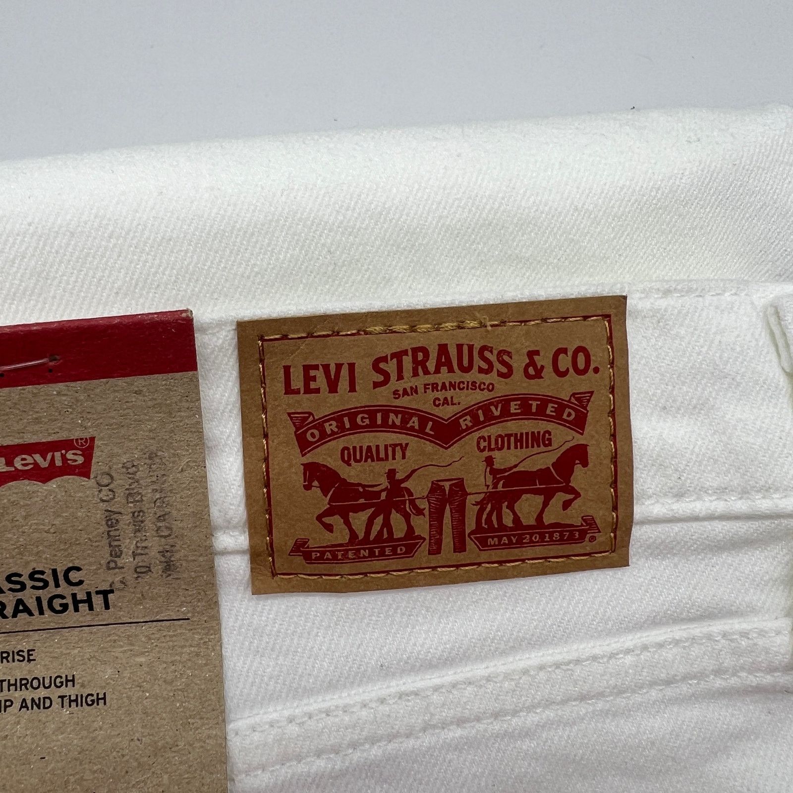 Levi's Levi's Women's Classic Straight Jeans White 16 Size 33" - 3 Thumbnail