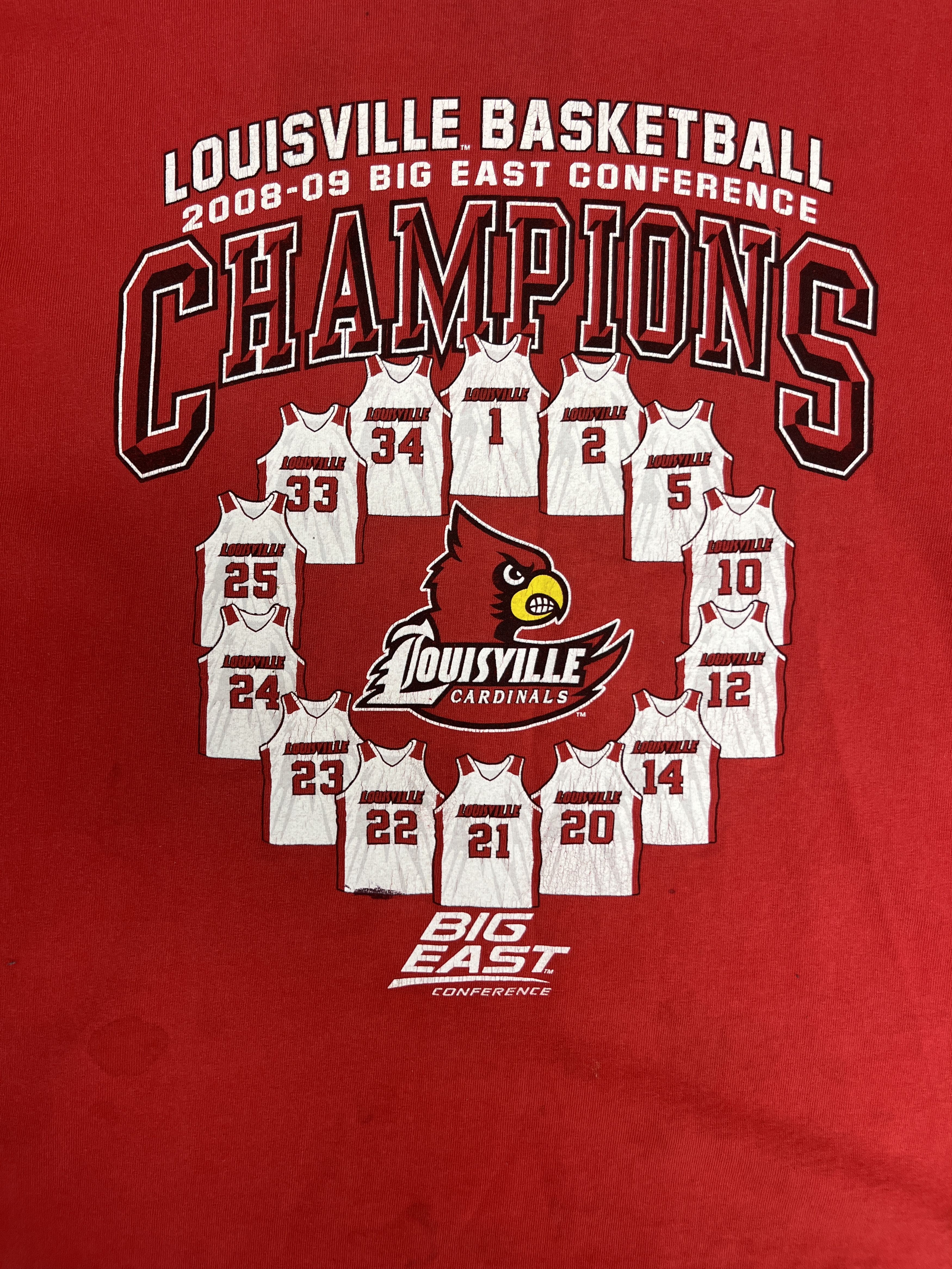 Vintage Louisville Cardinal Big East Champions Vintage Tee Size US XL / EU 56 / 4 - 2 Thumbnail
