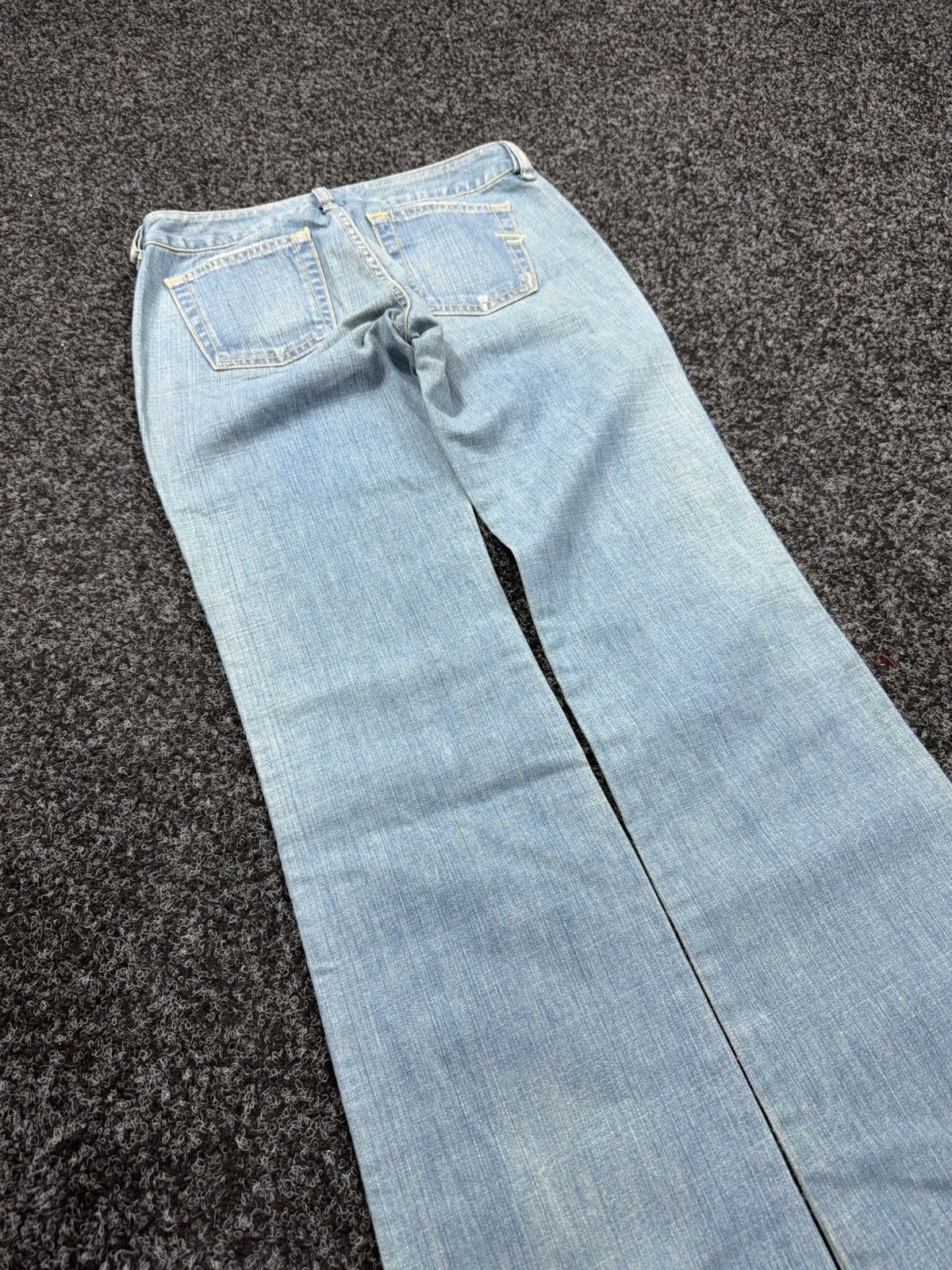 Diesel 90s Retro Diesel P-Hush Y2K Low Rise Flared Denim Jeans Size 27" / US 4 / IT 40 - 16 Thumbnail