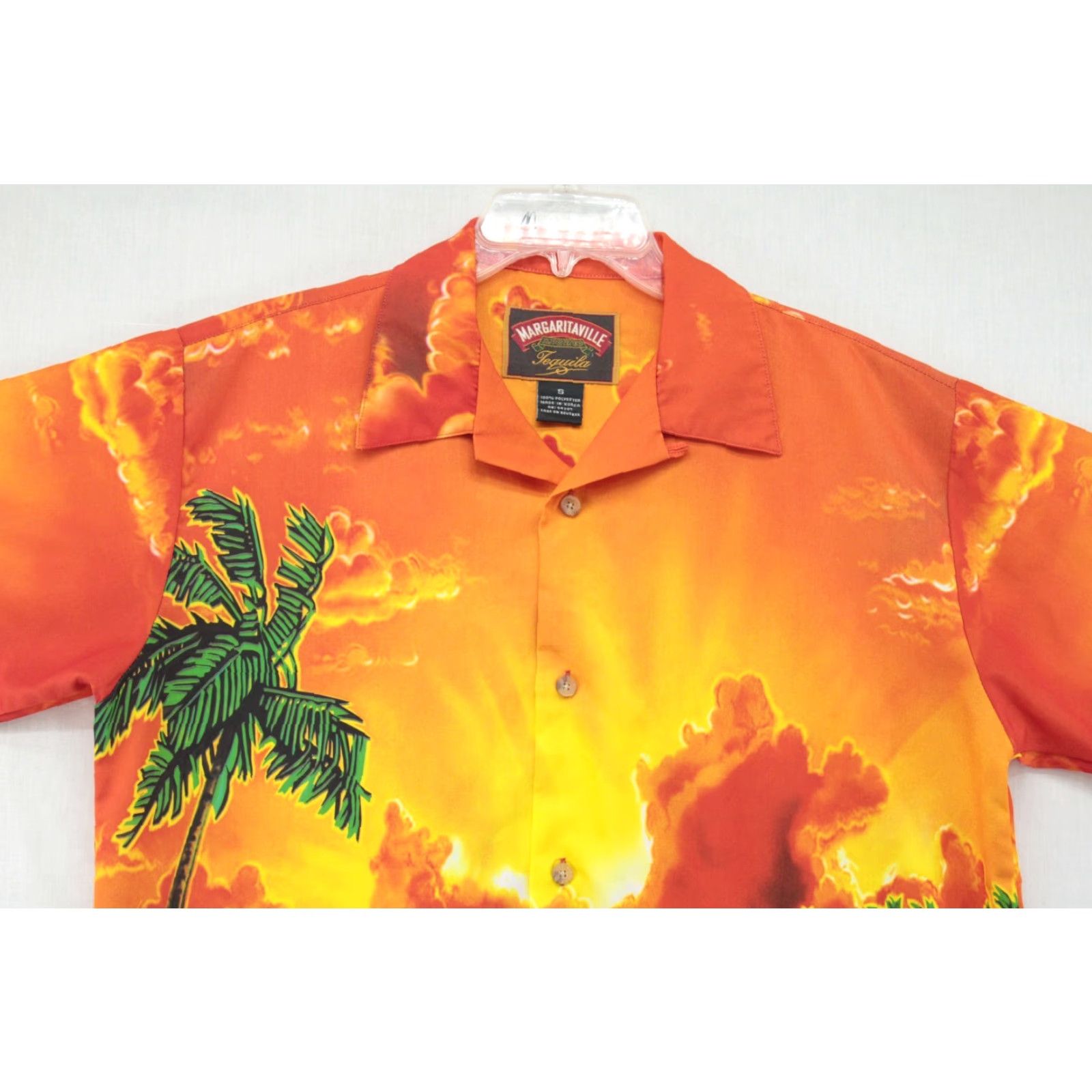 Vintage VINTAGE Margaritaville Tequila Hawaiian Orange Shirt Small Floral Beach Hawaii Wear Shirt Size US S / EU 44-46 / 1 - 2 Thumbnail