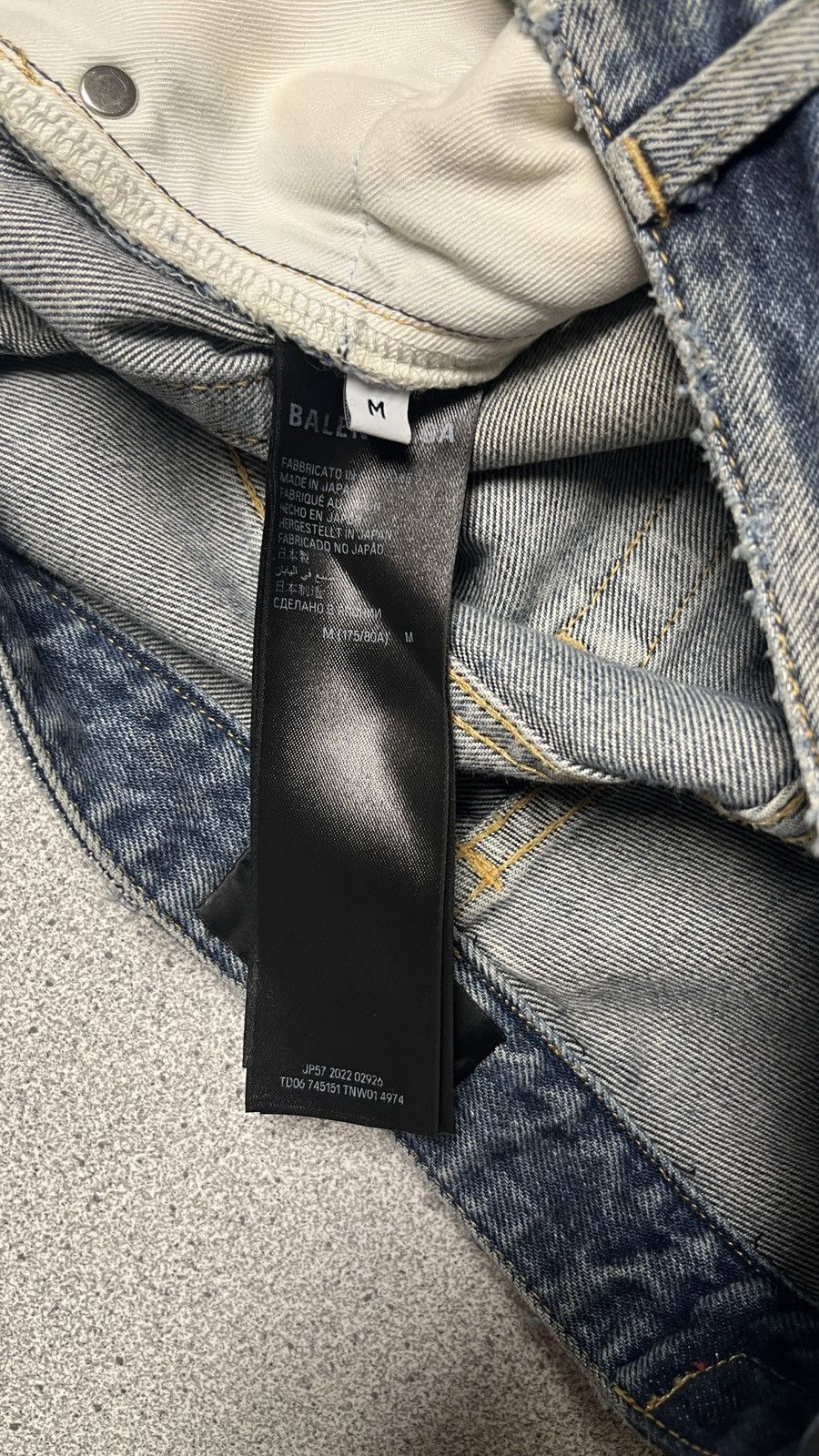 Balenciaga Balenciaga SS22 Oil Spill Mudwash Slim Fit Denims Size US 31 - 4 Thumbnail