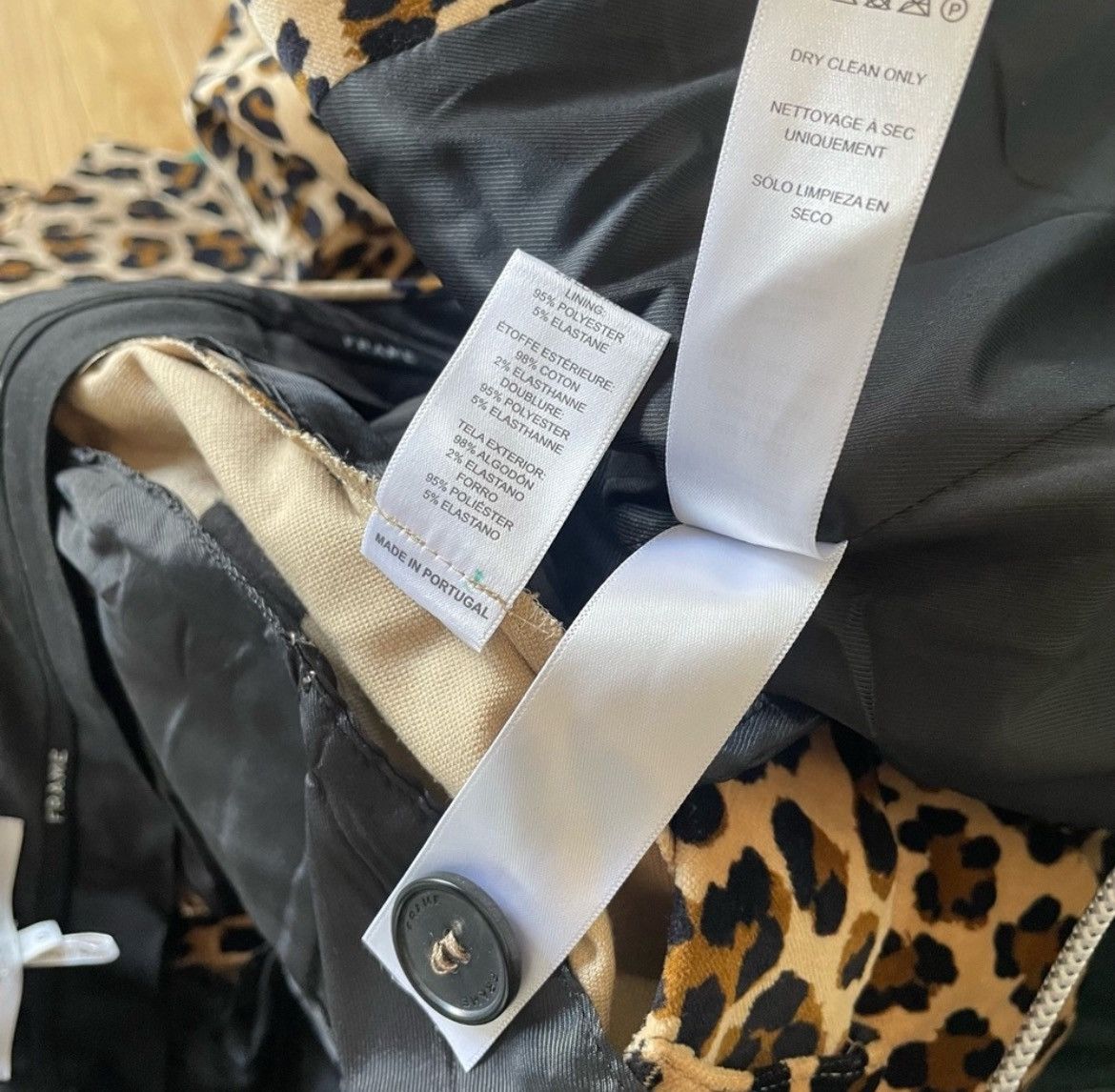 Frame FRAME Classic Cheetah Blazer Cheetah-Print Velvet Pants Suit Size 25" / US 0 / IT 36 - 11 Thumbnail