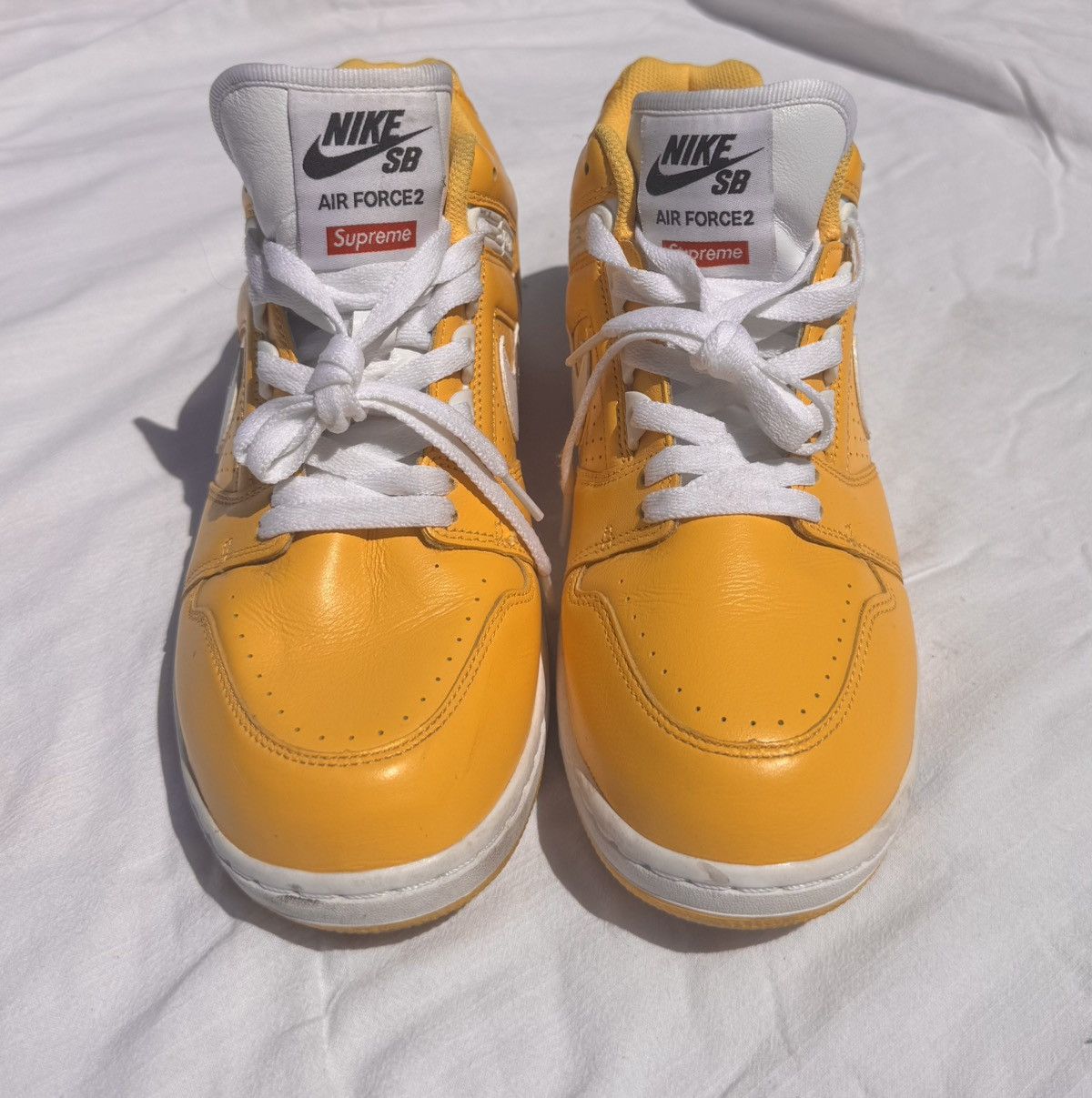 Nike × Supreme 2017 Nike x Supreme Air Force 2 Yellow Size US 9 / EU 42 - 2 Thumbnail