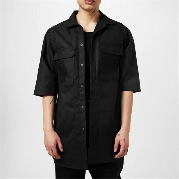 Rick Owens o1g2r1mq0624 Magnum Shirts in Black Size US XL / EU 56 / 4 - 3 Thumbnail