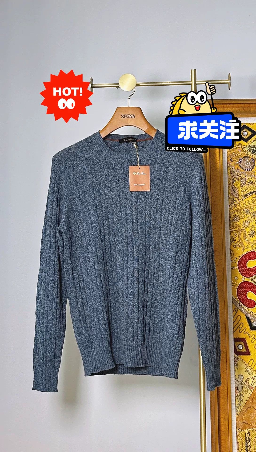 Loro Piana Loro Piana Baby Cashmere Cable Knit Sweater Size US L / EU 52-54 / 3 - 1 Thumbnail
