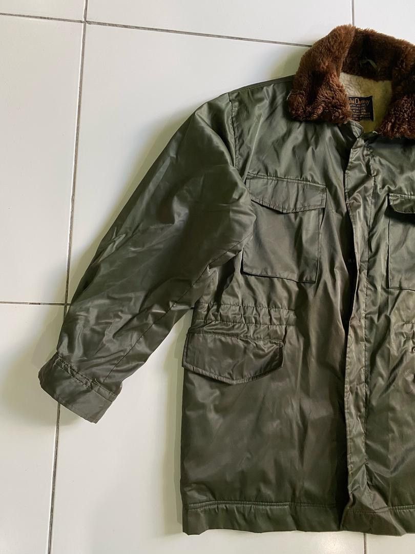 Other Vintage Kishi cherry army sherpa pullover Waterproof Jacket Size US L / EU 52-54 / 3 - 4 Thumbnail