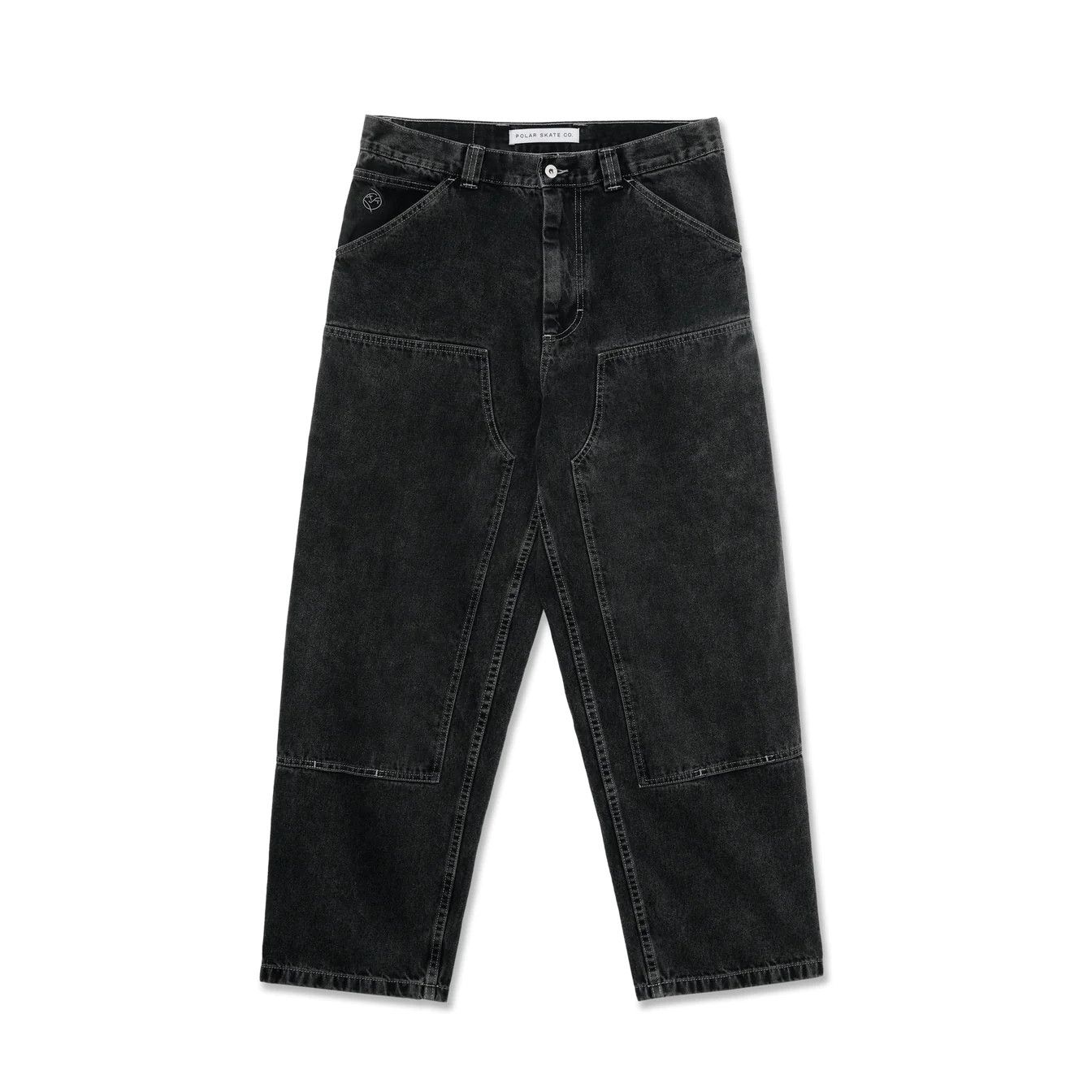 image of Polar Skate Co Big Boy Denim Work Pants XL in Black, Men's (Size 36)