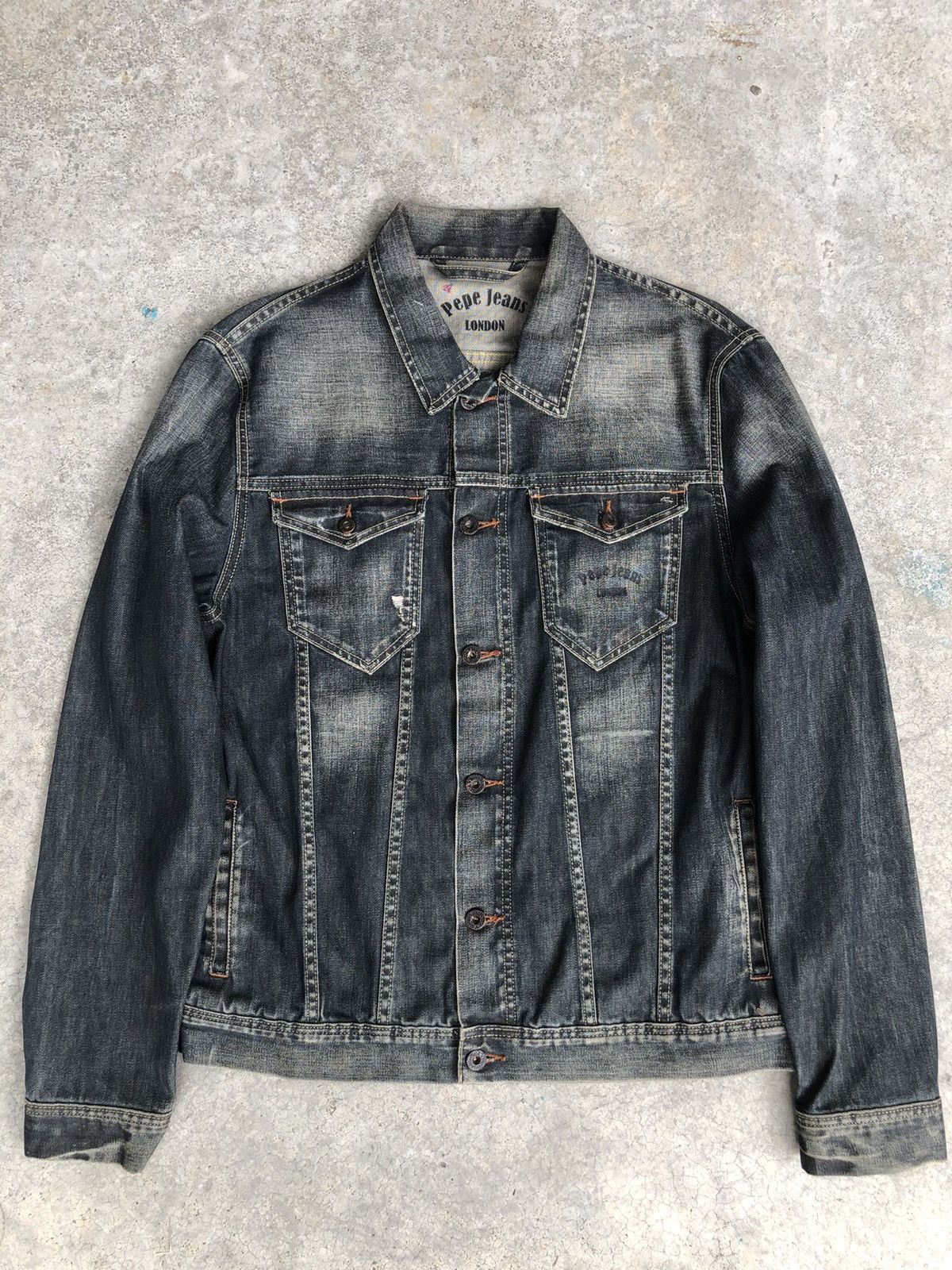 Pepe Jeans Vintage Pepe Jeans Denim Jacket Distressed Jeans Size US L / EU 52-54 / 3 - 1 Thumbnail