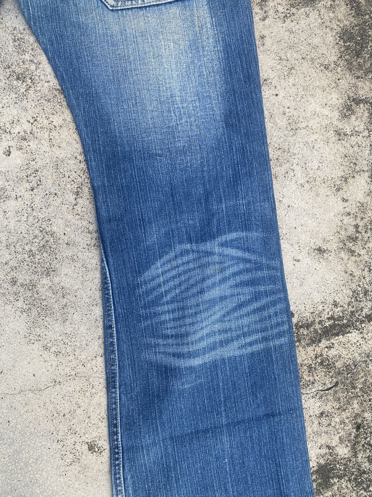 Japanese Brand Flare Jeans Root Three Distressed Fade Bootcut Size US 30 / EU 46 - 20 Thumbnail