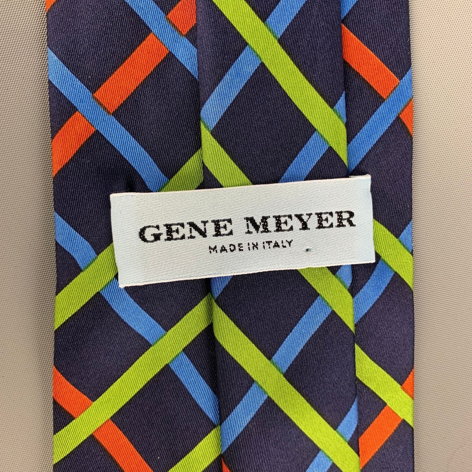 Other GENE MEYER Navy Multi-Color Rhombus Silk Tie Size ONE SIZE - 5 Thumbnail