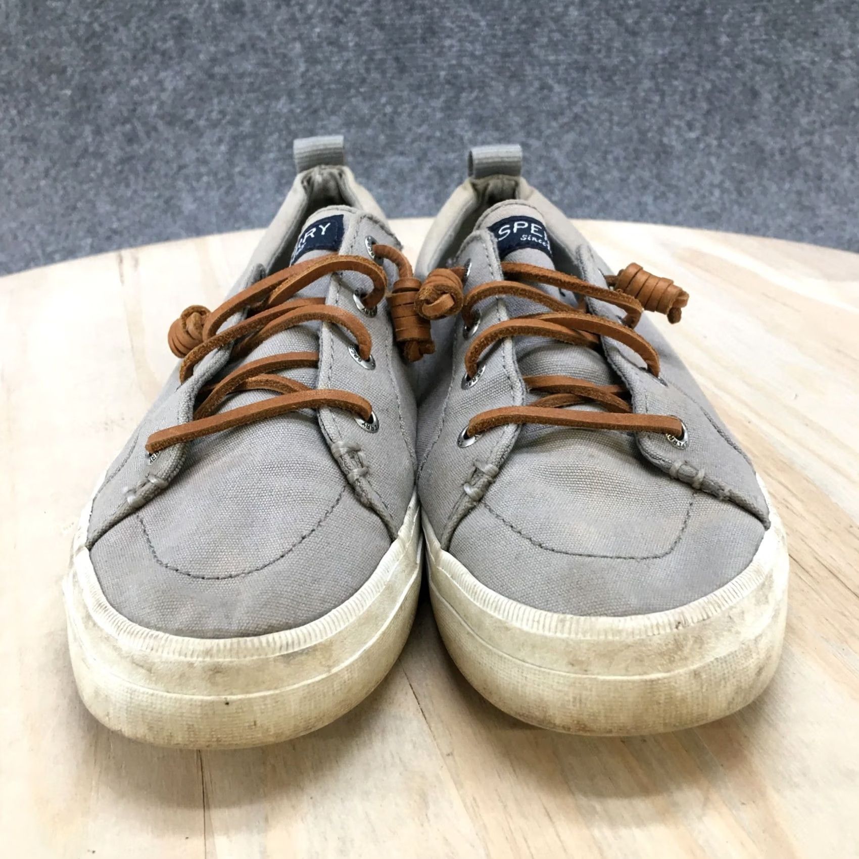 Sperry Sperry Crest Vibe Sneakers Grey Canvas Lace Up Low Top Womens 6 Shoes Casual Comfortable Breathable Flat Heel 0.5in Walking Size M / US 6-8 / IT 42-44 - 4 Thumbnail