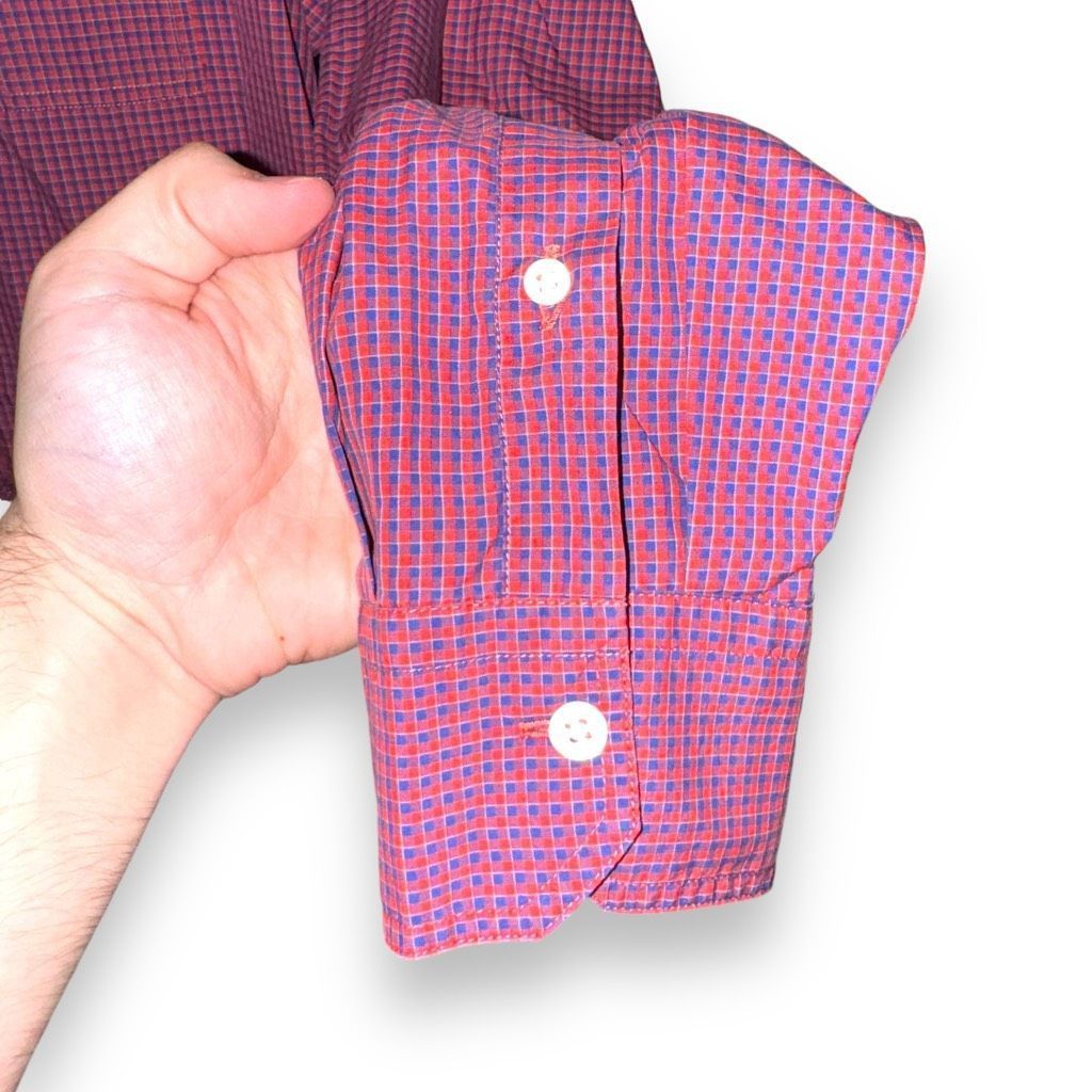 Billy Reid Billy Reid Red Check Made in Italy Button Up Shirt Size M Size US M / EU 48-50 / 2 - 8 Thumbnail