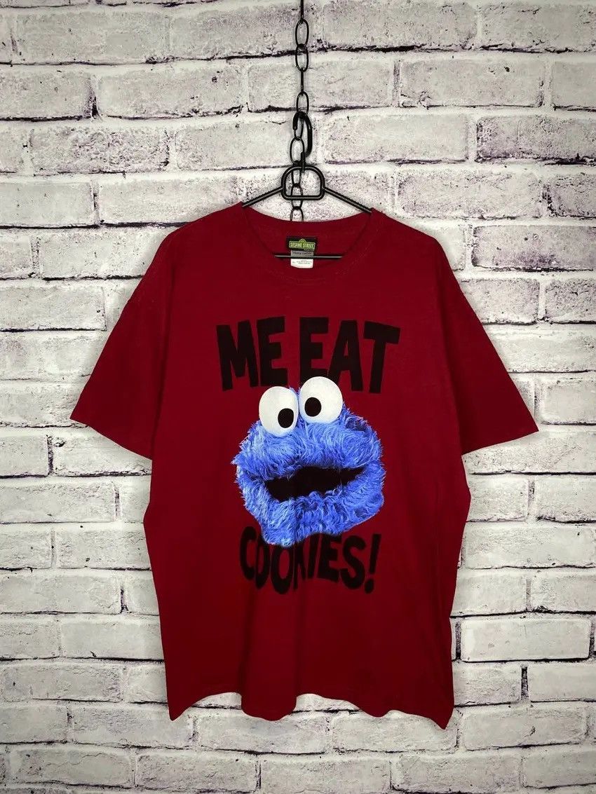Cartoon Network MENS vintage sesame STREETWEAR Red 90s Big logo Size US XL / EU 56 / 4 - 1 Thumbnail