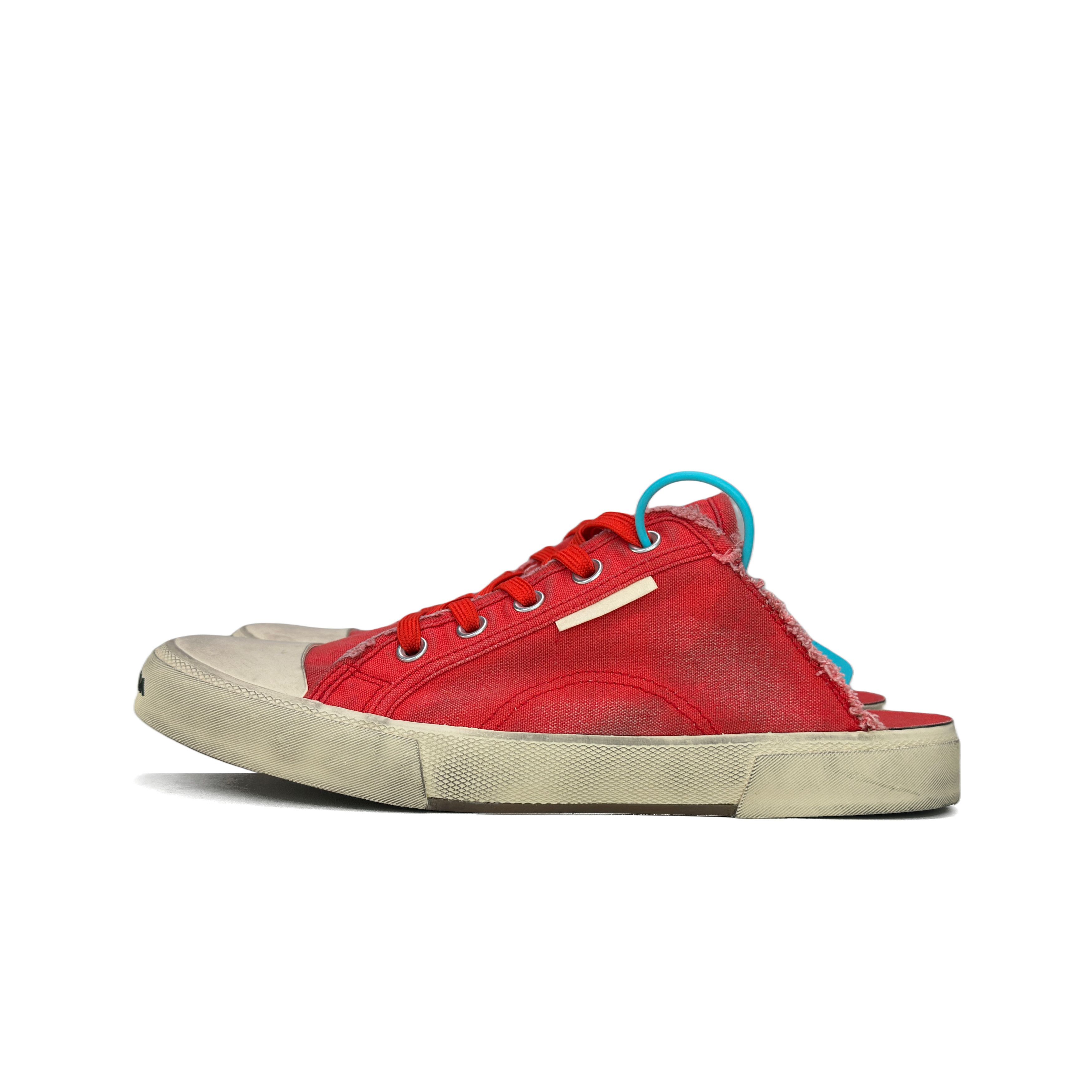 Balenciaga Balenciaga Distressed Red Canvas Mule Size 9 Size US 9 / EU 42 - 1 Thumbnail