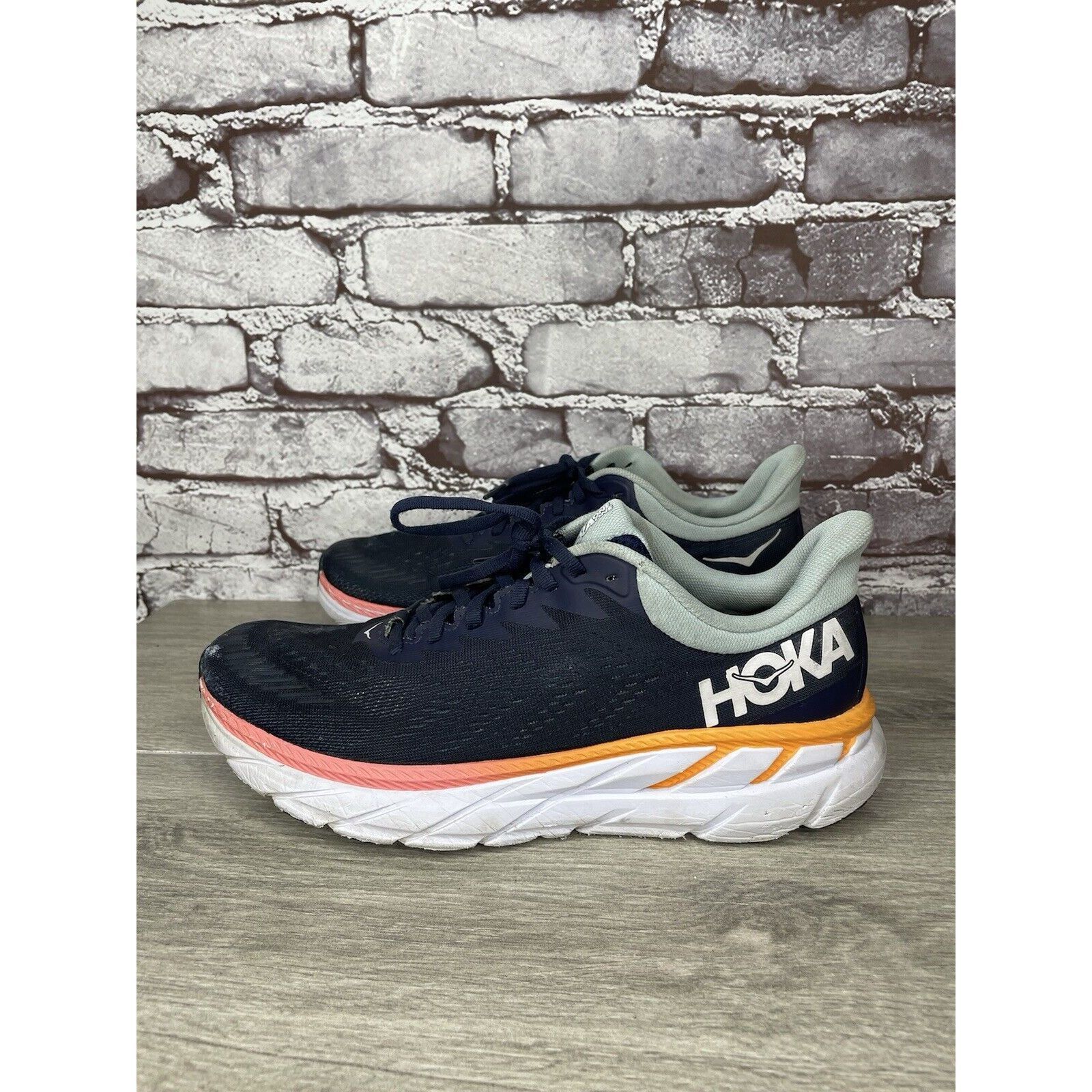 Hoka Hoka One One Womens Clifton 7 1110509 BIBH Blue Running Shoe Size US 9.5 / IT 39.5 - 15 Thumbnail