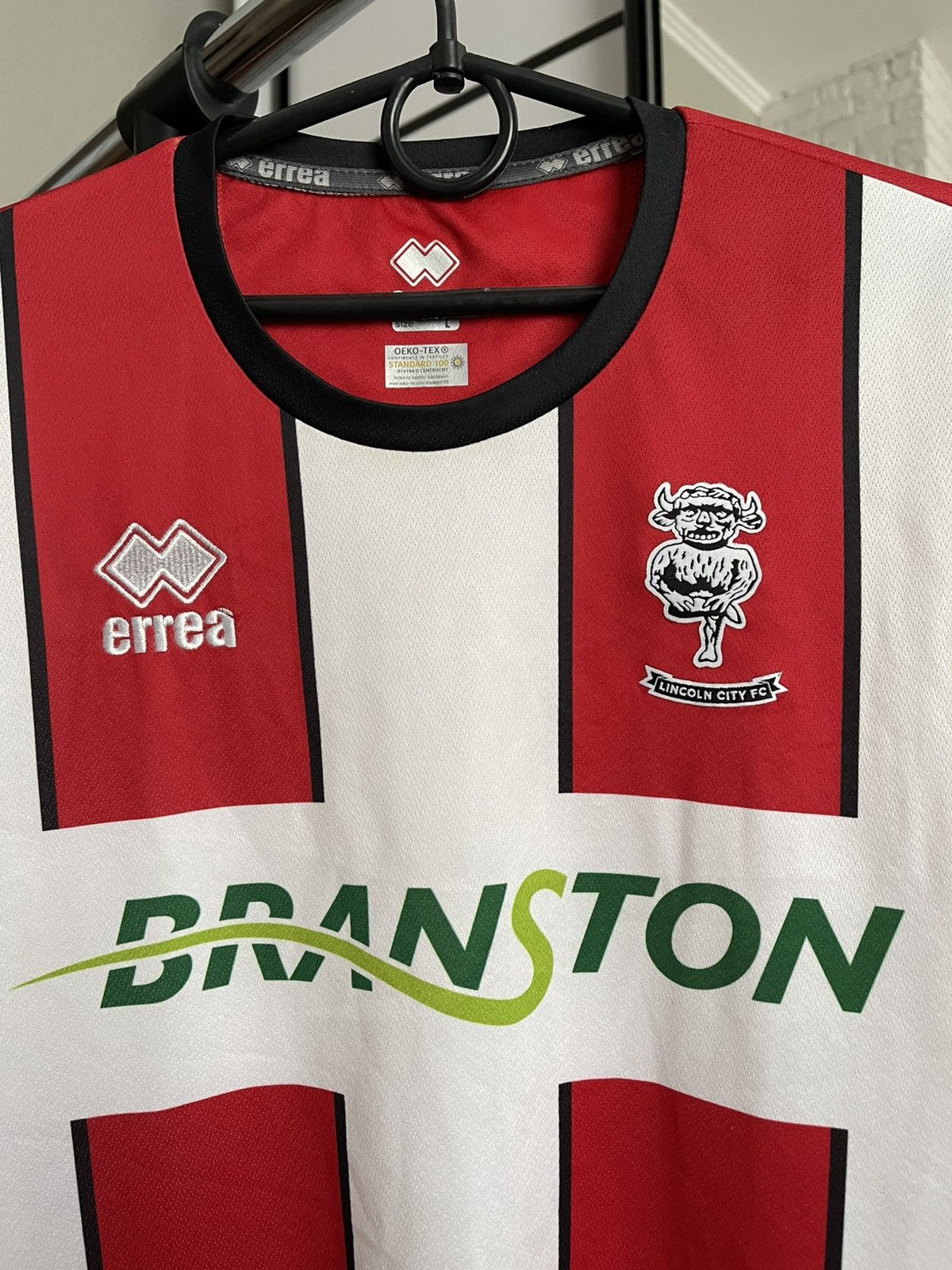 Errea 2022/2023 Lincoln City FC Errea Soccer Jersey T-Shirt Tee Size US L / EU 52-54 / 3 - 6 Thumbnail