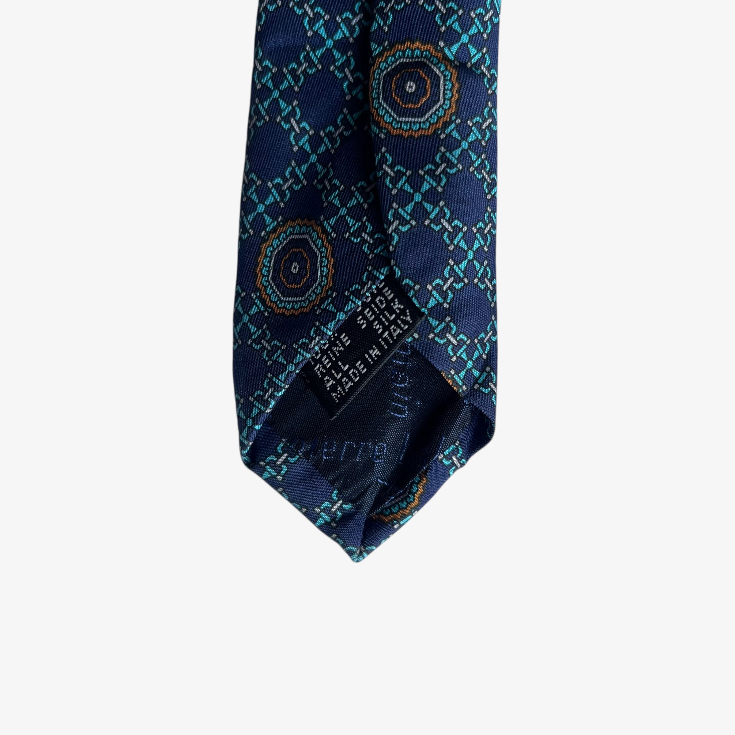Pierre Balmain Vintage 80s Balmain Abstract Geometric Horsebit Silk Tie Size ONE SIZE - 3 Thumbnail