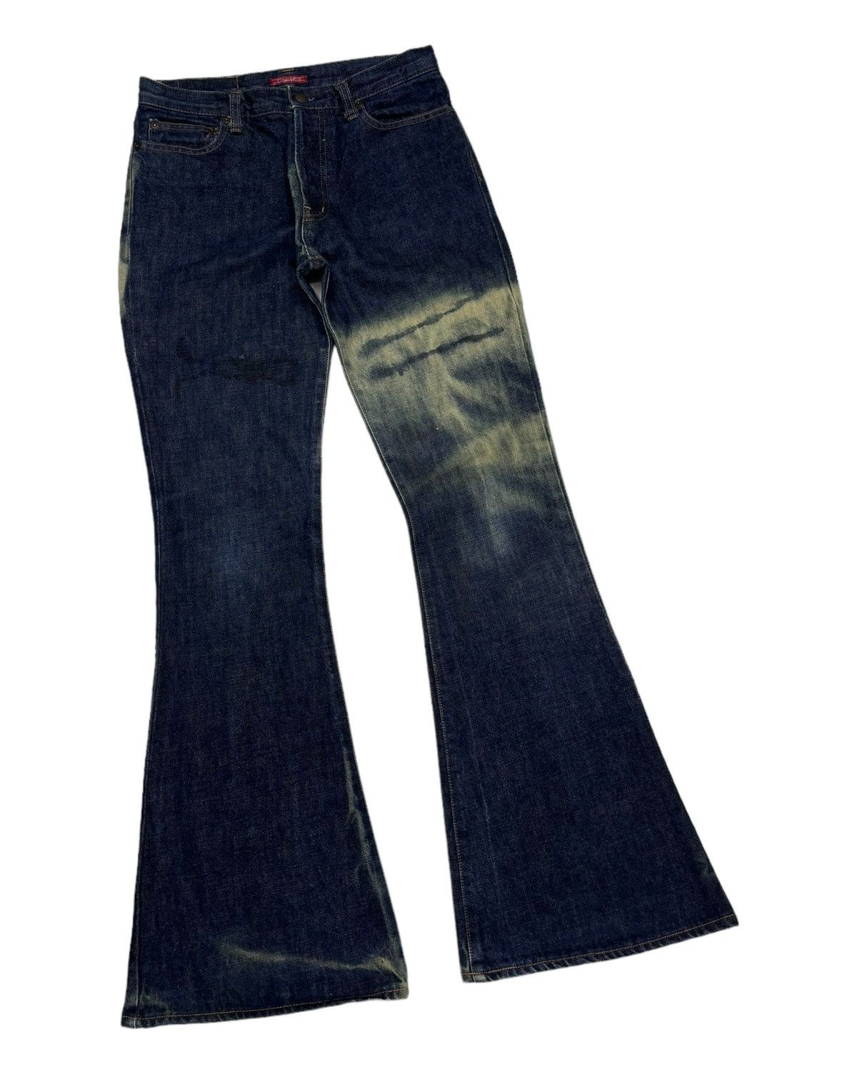Chevignon VINTAGE CHEVIGNON FLARED BLUE DISTRESSED DENIM BOOTCUT JEANS Size 28" / US 6 / IT 42 - 7 Thumbnail