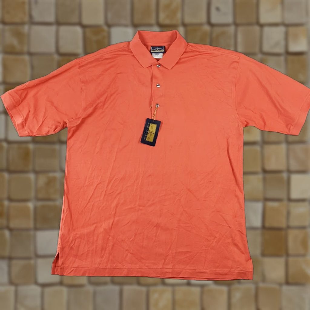 Pinko Vintage Outer Banks Men's Button-Up Shirt - Salmon Pink Cotton Casual Collared Short Sleeve 90s Retro Workwear Large Size US L / EU 52-54 / 3 - 1 Thumbnail