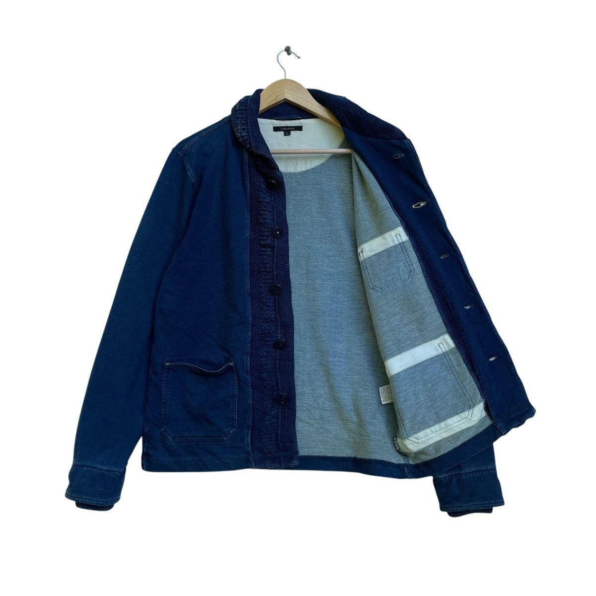 45rpm × Blue Blue Japan × Toyo Enterprises 💥 Ciopanic Indigo Shawl Collar Marine Inspired Kapital Size US M / EU 48-50 / 2 - 1 Thumbnail