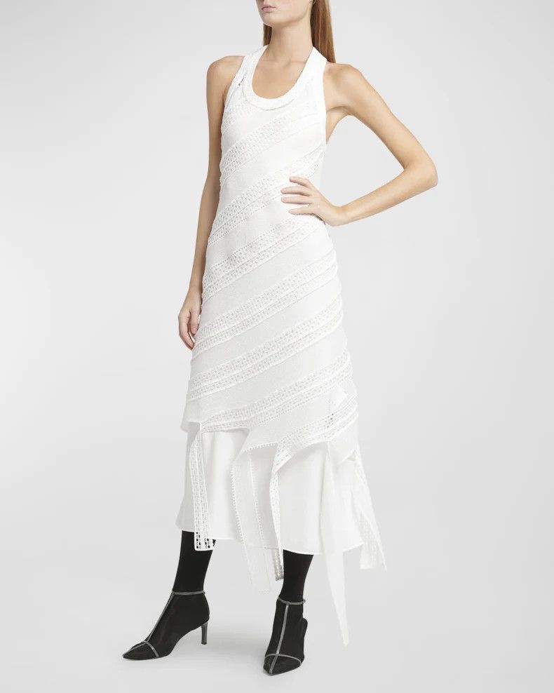 Jil Sander o1w1db10825 Midi Dress in White Size XL / US 12-14 / IT 48-50 - 1 Preview