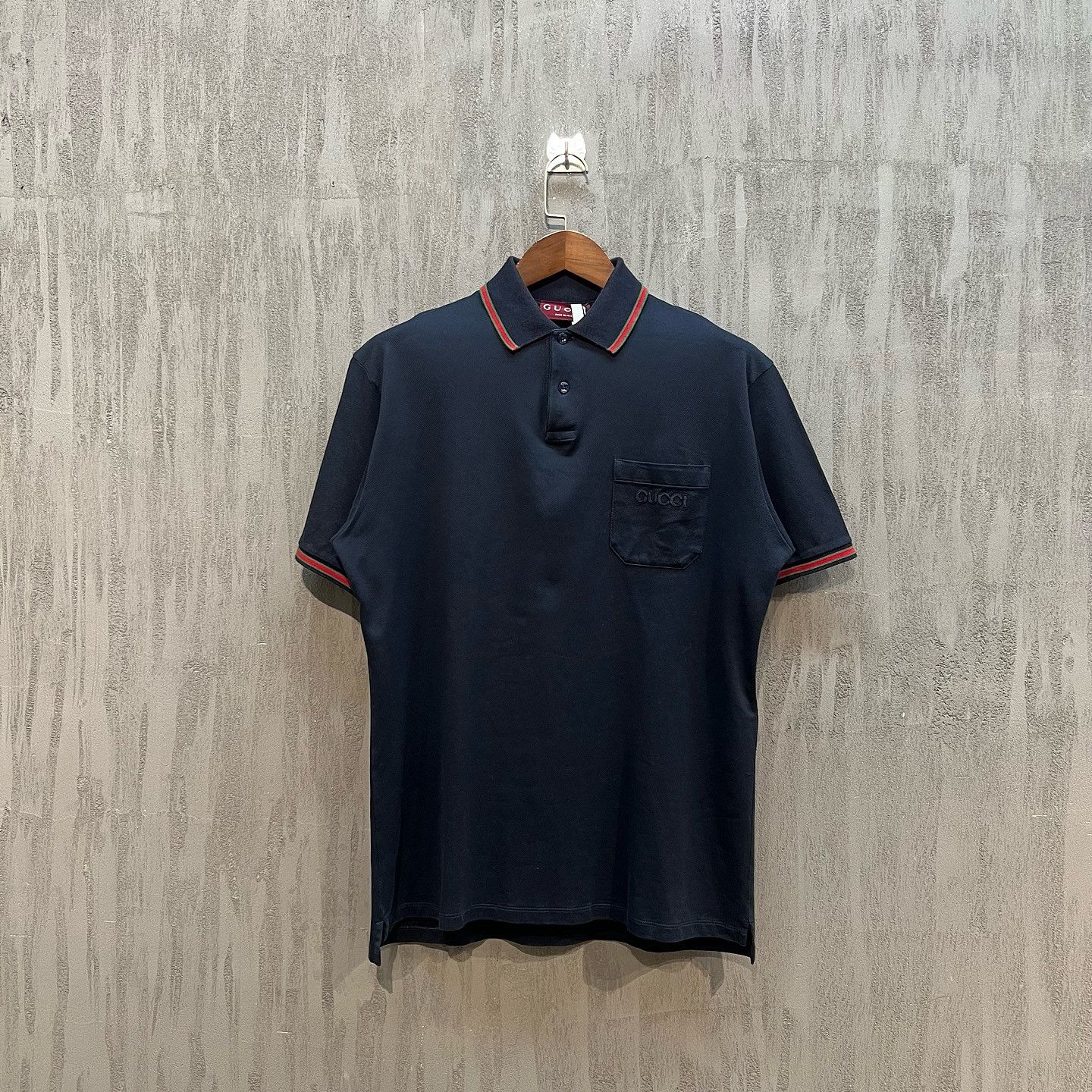 Gucci Gucci Embroidered Pocket Polo Size L Size US L / EU 52-54 / 3 - 1 Thumbnail