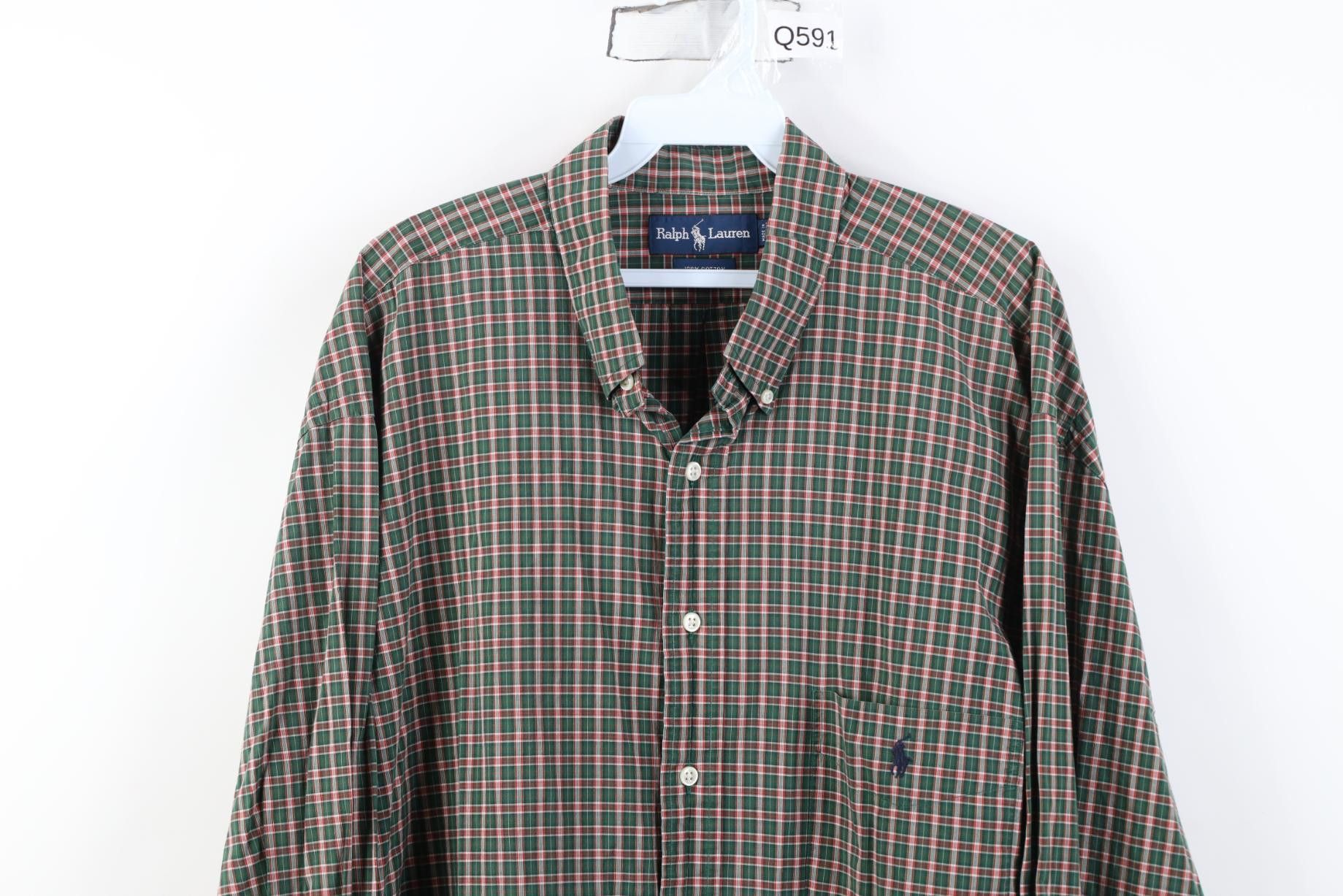 Polo Ralph Lauren Vintage 90s Ralph Lauren Collared Button Down Shirt Cotton Size US XL / EU 56 / 4 - 2 Thumbnail