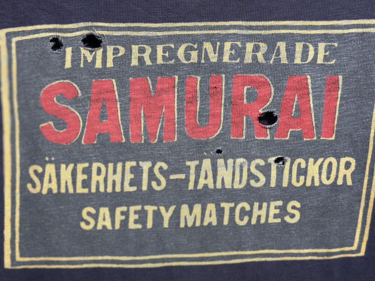 Japanese Brand Thrashed Vintage Impregnerade Samurai Sun Faded Tee Size US L / EU 52-54 / 3 - 8 Thumbnail
