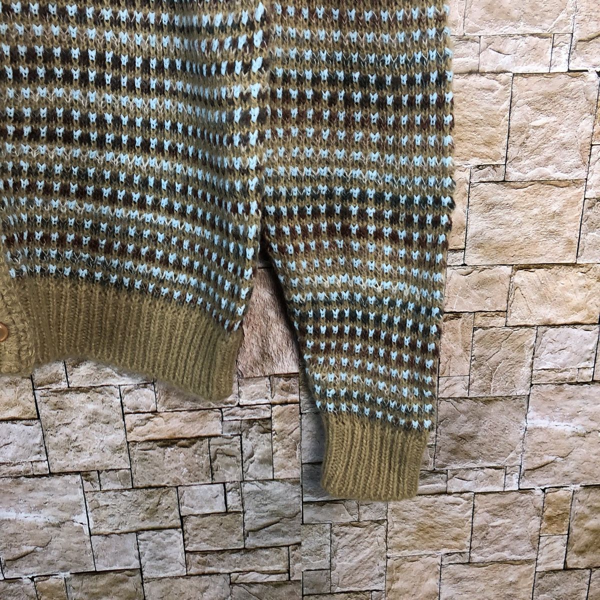 Vintage Ithuaid Brown Patterned Cardigans #A892 Size S / US 4 / IT 40 - 8 Thumbnail