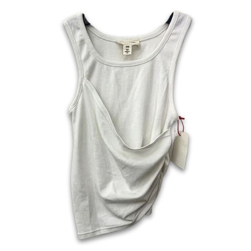 Other Open Edit Tank Top Ruched Side Comfortable White XXS NWT Size XXS / US 00 / IT 34 - 1 Thumbnail