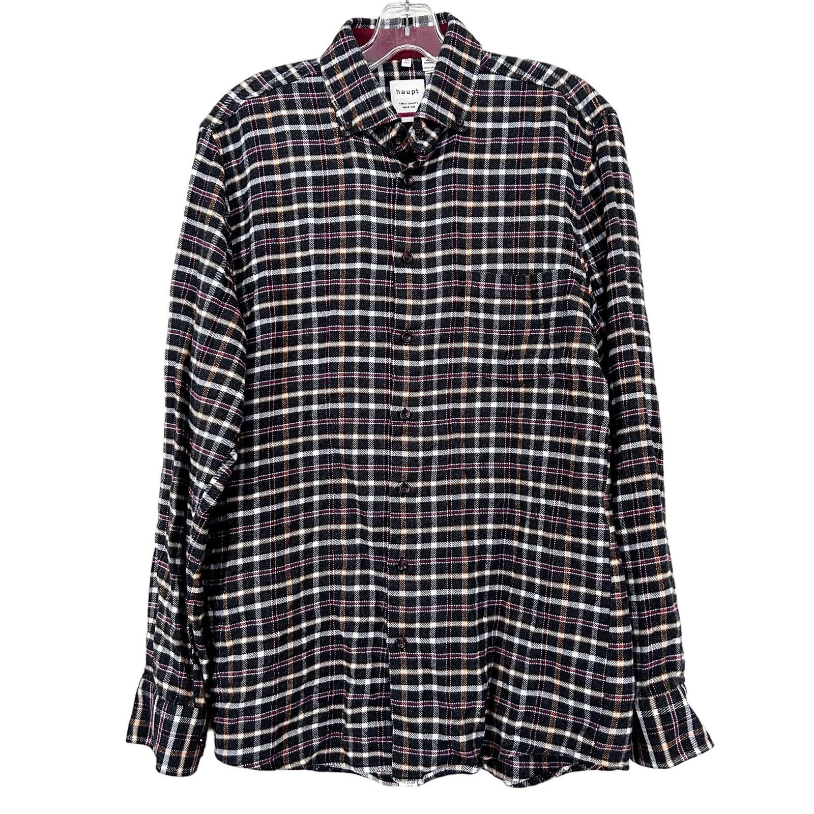 Haupt Haupt Germany Gray Plaid Flannel Sz M Size US M / EU 48-50 / 2 - 6 Thumbnail