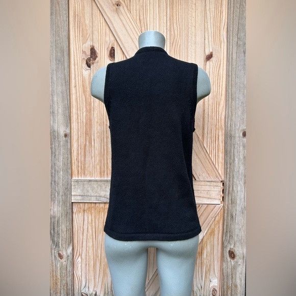 Other Vintage Black Beaded Sequin Holiday Christmas Sweater Vest Size S / US 4 / IT 40 - 5 Thumbnail