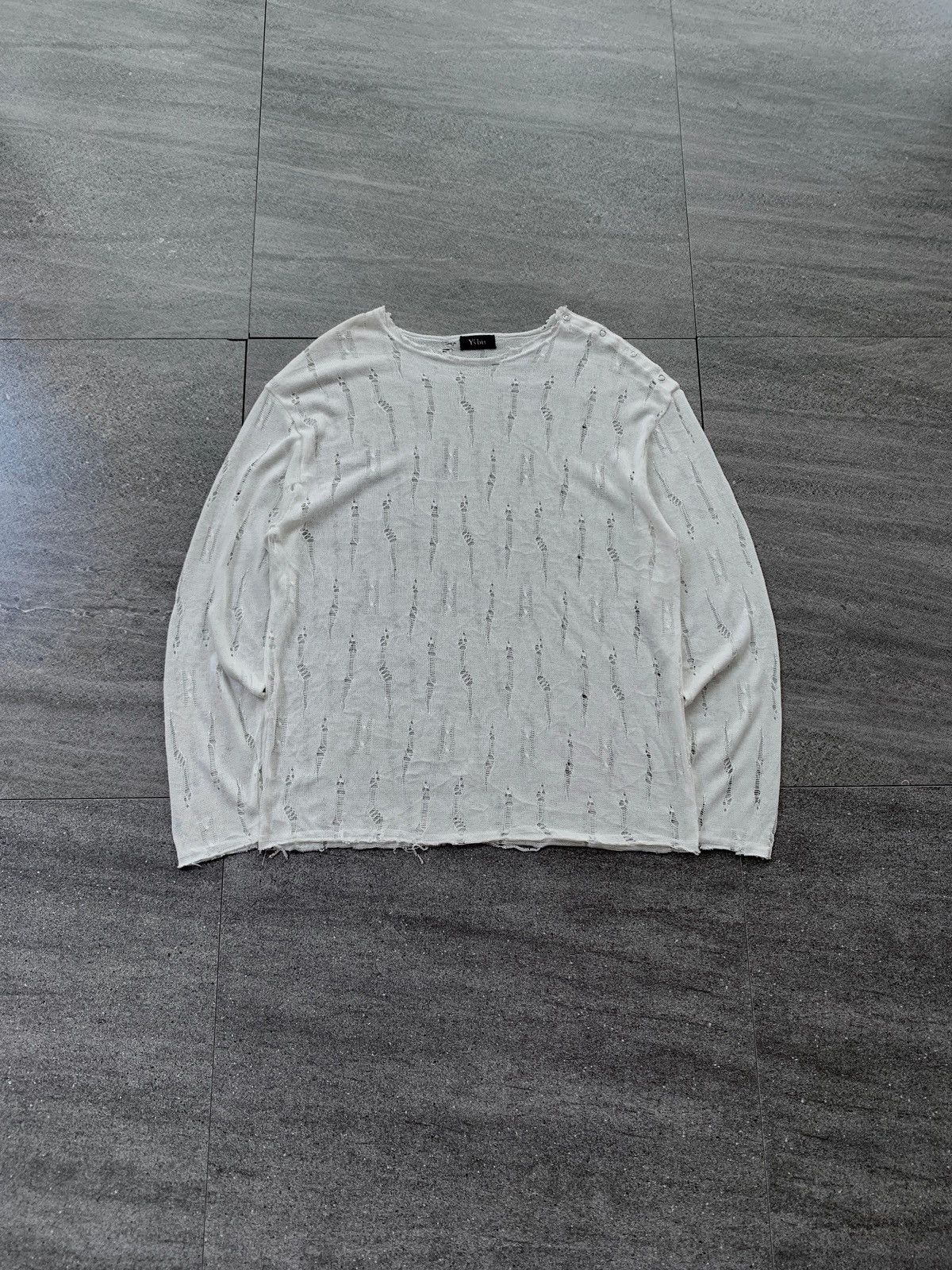 Yohji Yamamoto FREE TAX! Distressed Knitted Sweater Size US M / EU 48-50 / 2 - 1 Thumbnail