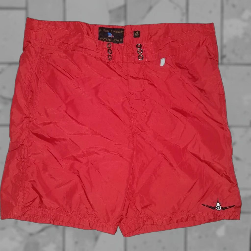 Vintage VINTAGE COCKPIT USA Red Board Short Mens Size 36 Certificate Of Authenticity Mens Red Board Short COCKPIT USA Size US 36 / EU 52 - 1 Thumbnail