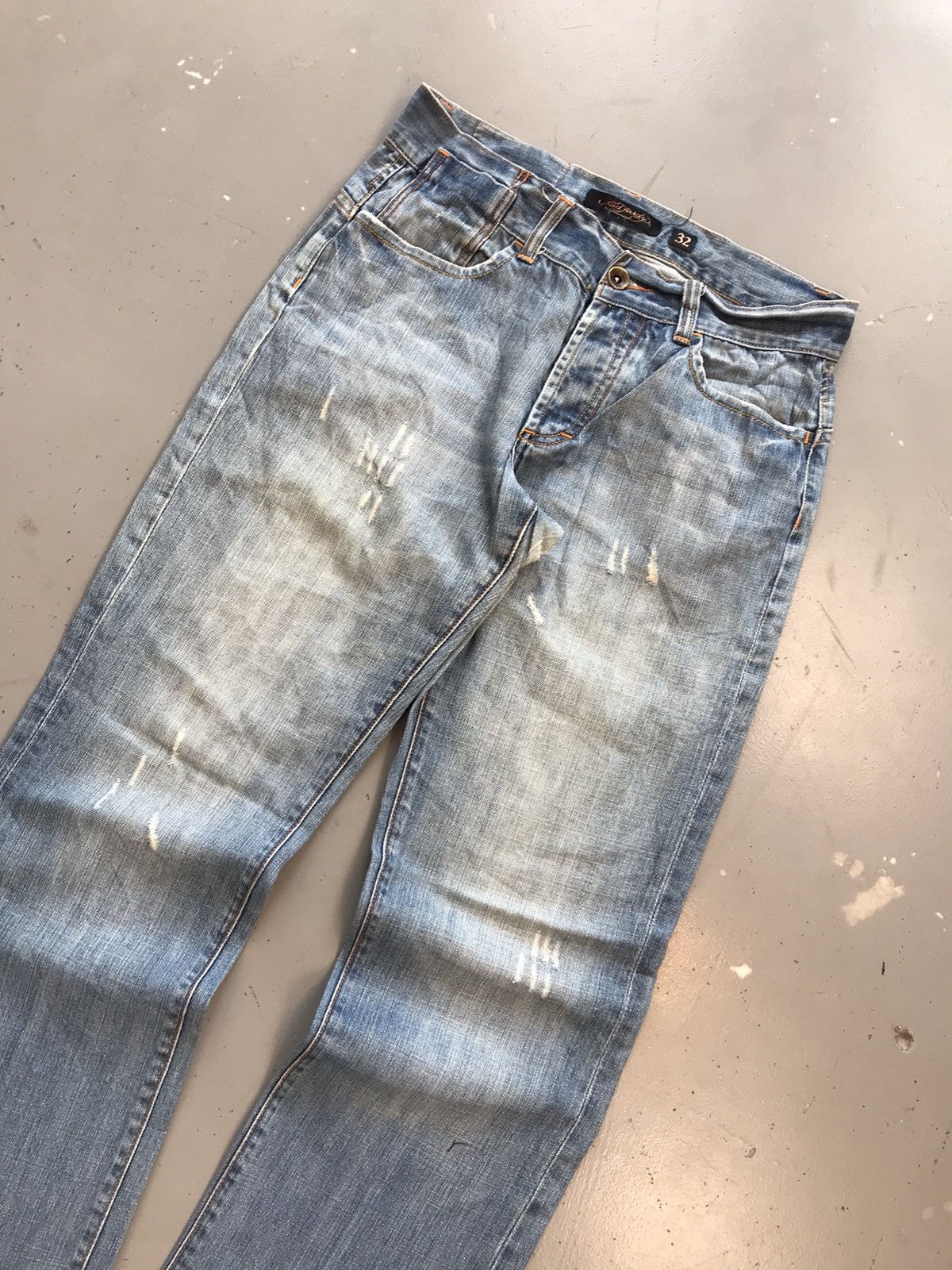 Ed Hardy × Vintage Vintage Edhardy distressed crazy embroidered denim Size US 32 / EU 48 - 5 Thumbnail